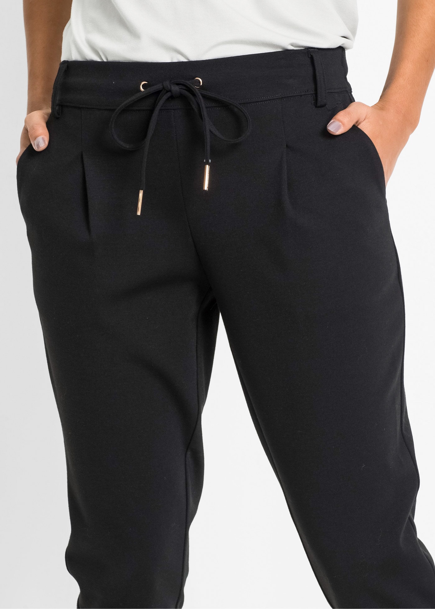 bonprix Jerseyhose  aus Polyester, Viskose und Elasthan, Regular Fit, casual Stil