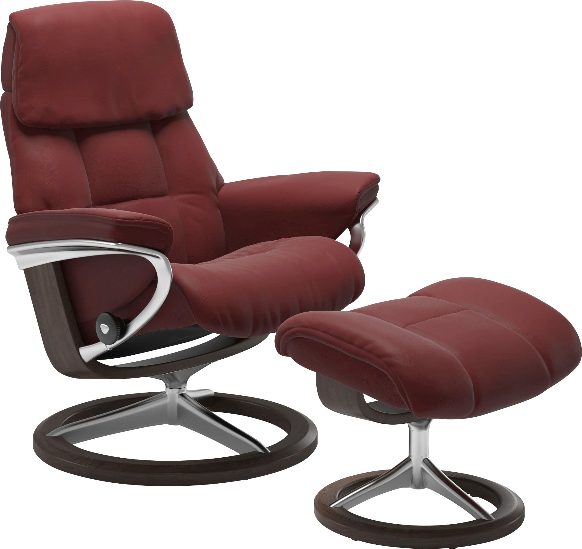 Stressless® Relaxsessel »Ruby«, (Set, Relaxsessel mit Hocker), mit Signature Base, Größe S, Gestell Eiche, Wenge, Braun & Schwarz