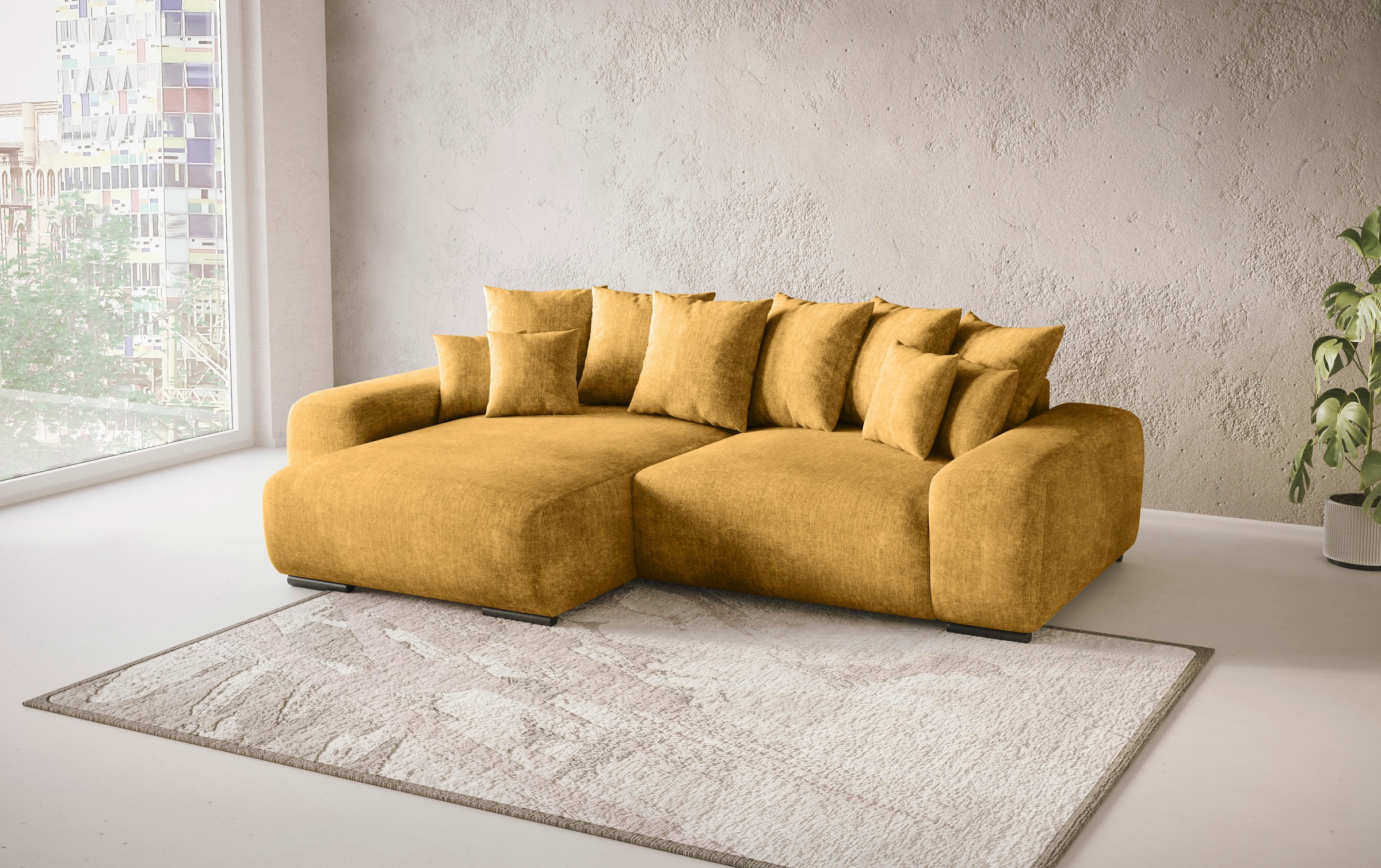 Mr. Couch Polsterecke »Sundance, L-Form«, Dauerschläfer mit Bett, Bettkasten, bis 140 kg belastbar