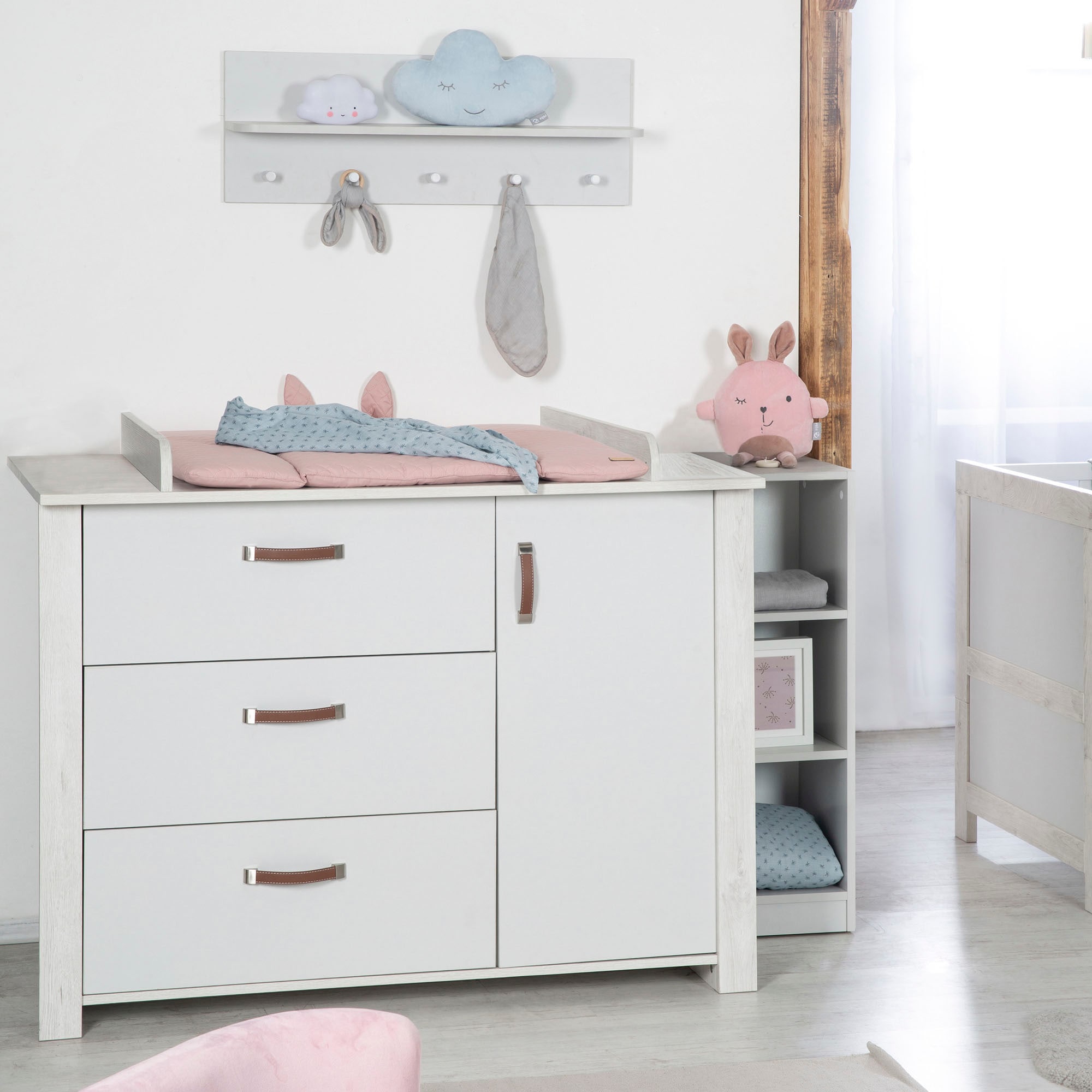 Babymöbel-Set Shop Kinderbett, Wickelkommode), 2 und OTTO St., Online mit Wickelkommode (Spar-Set, roba® im Kinderbett »Mila«,
