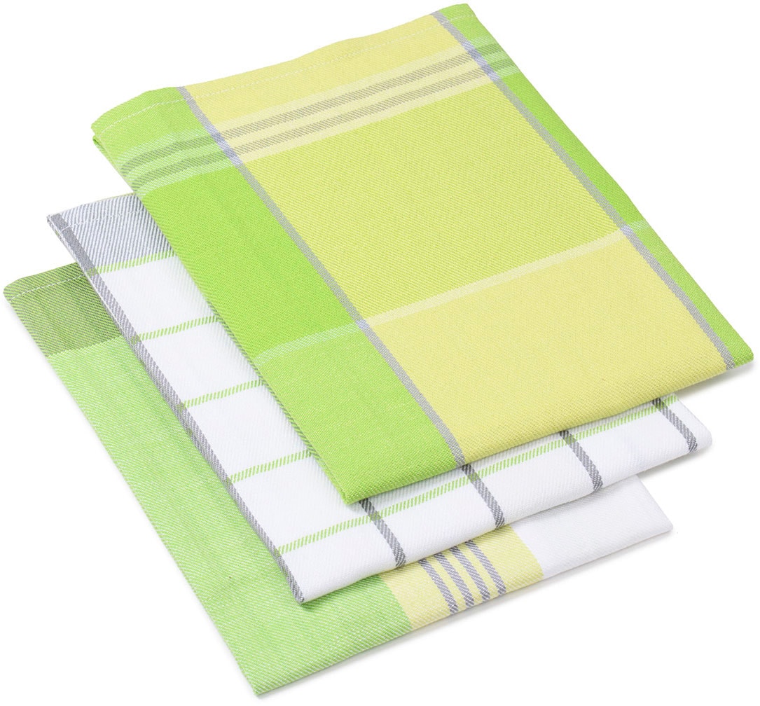 Gözze Geschirrtuch »Geschirrtücher, Des. 60058«, (Set, 3 tlg.), Maß: 50 x 70 cm, Set: 2x kariert und 1x gestreift