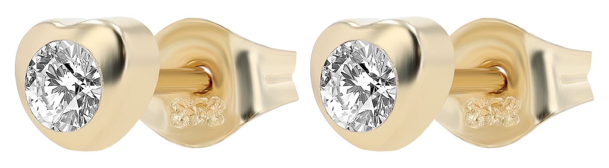 Adelia´s Paar Ohrstecker »333 Gelbgold Ohrringe Ohrstecker« goldfarben