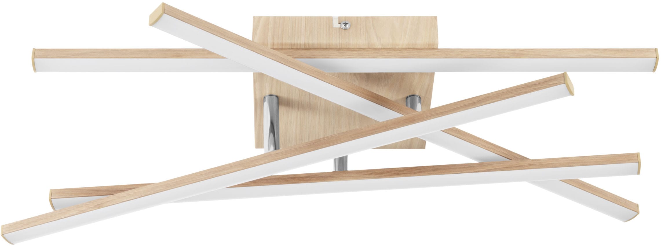 EGLO LED Deckenleuchte »LASANA 4 Wand- / Deckenlampe - Stahl, Alu - LED - 20,5W - IP20« LED-Modul 1 Stk. Warmweiß Wohzimmerlampe, Esszimmerlampe, Flur, Schlafzimmer, L51xB51xH10,5 cm