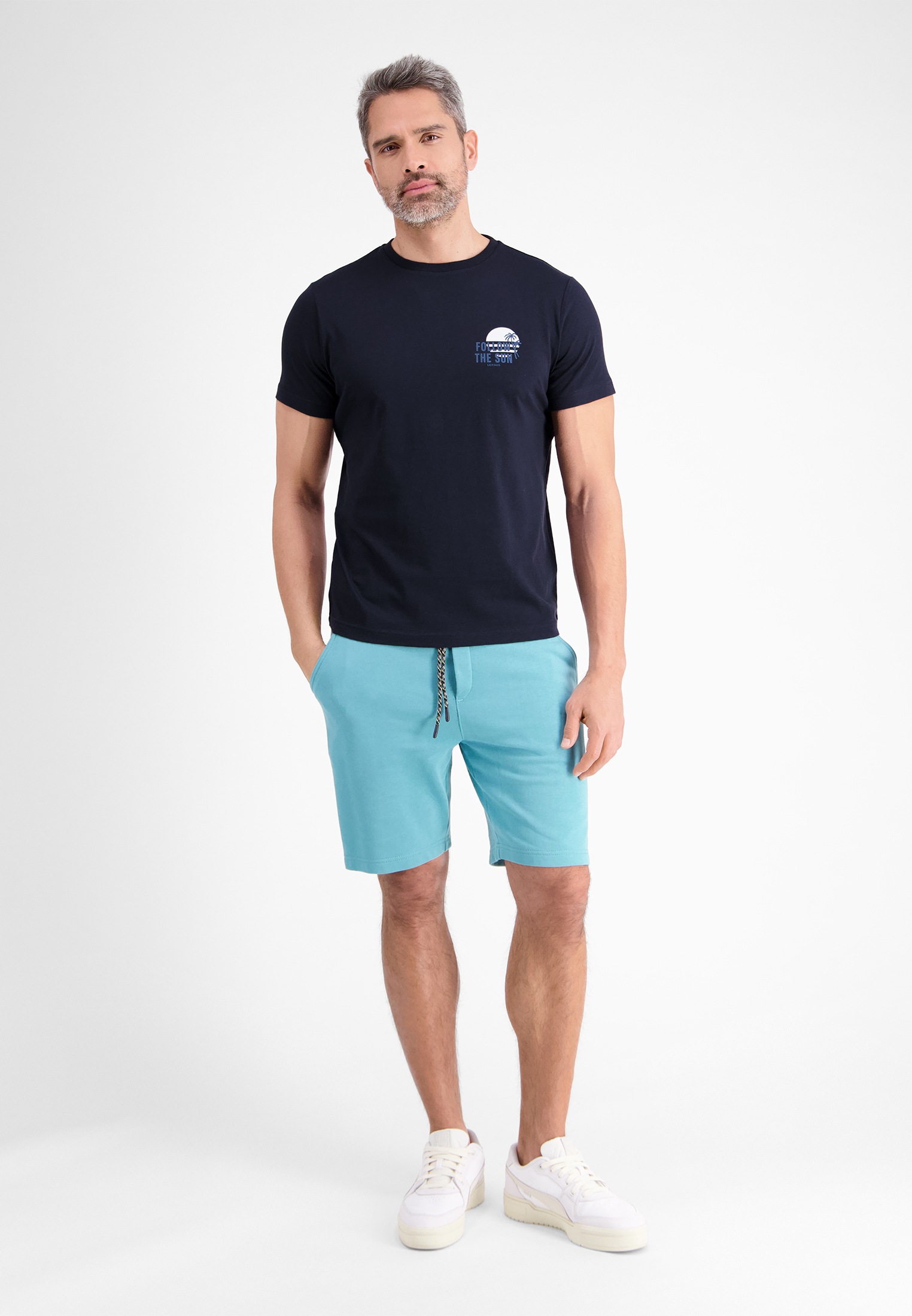 LERROS T-Shirt »LERROS T-Shirt mit Brustprint *Follow the sun*«