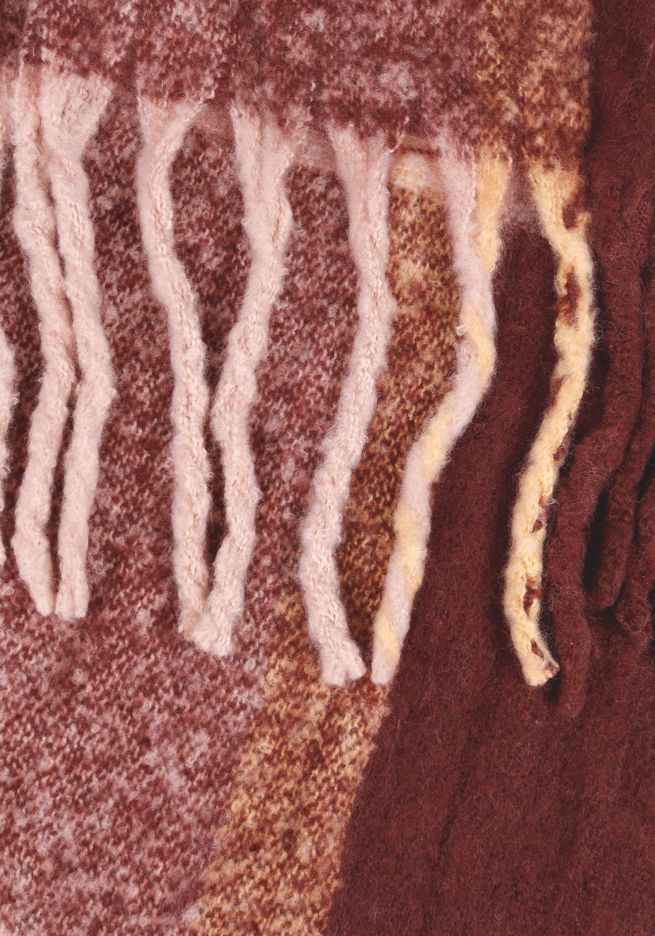 Capelli New York Modeschal, -er Packung, lange Fransen, Feinstrick, wärmend