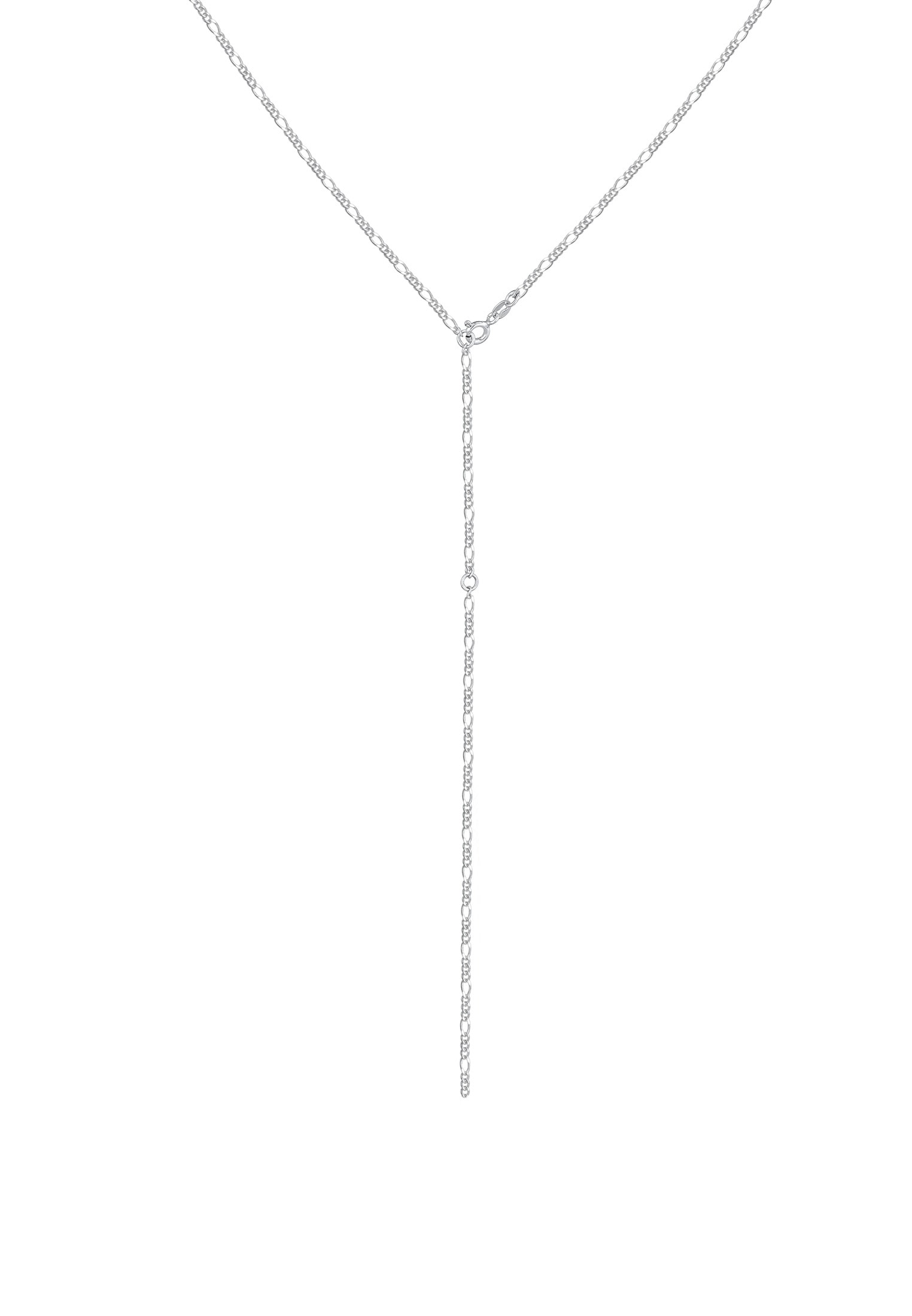 Elli Y-Kette »Halskette Y-Kette Figaro Basic Trend Verstellbar 925 Silber«