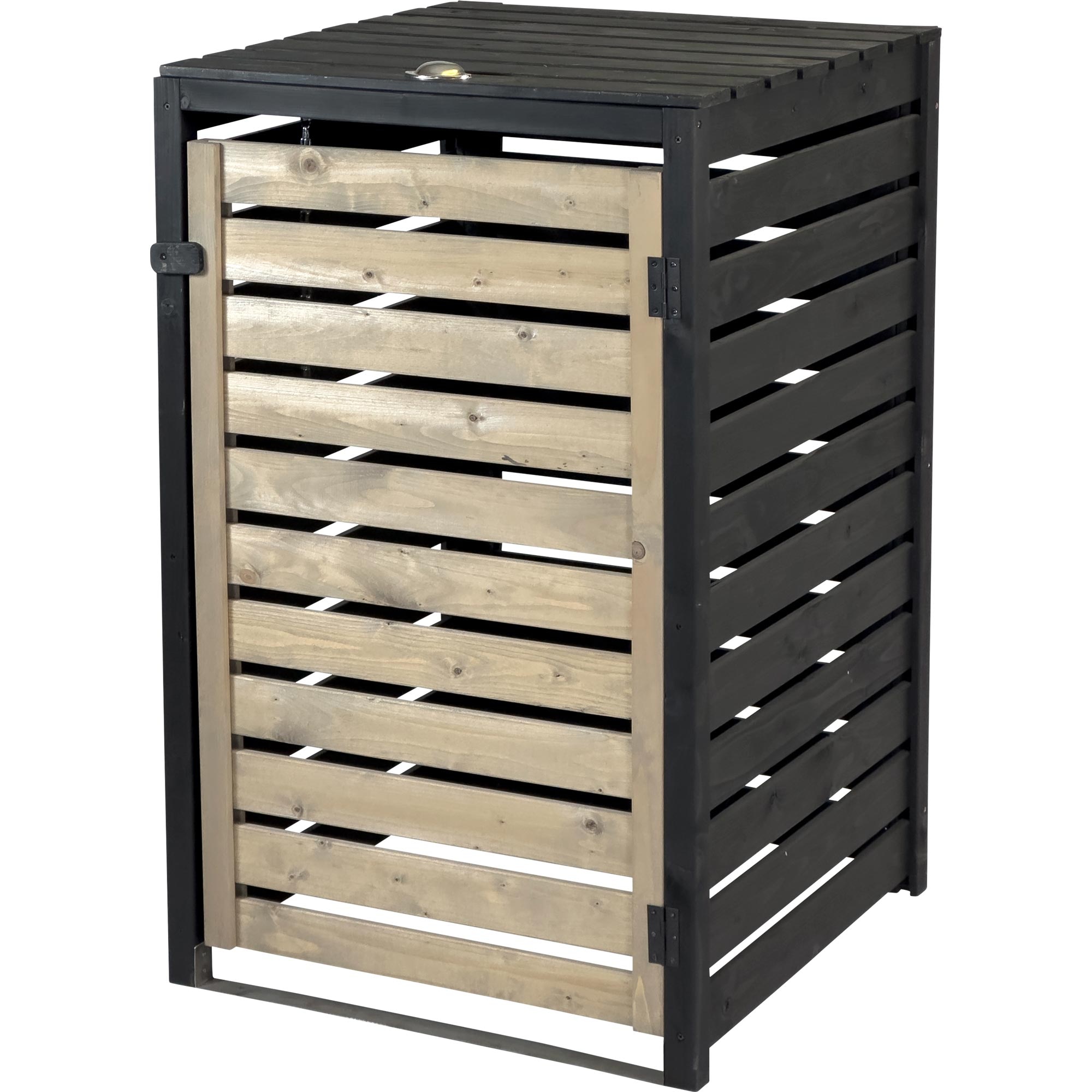 dobar Mülltonnenbox »Mülltonnenverkleidung 120 L, schwarz-anthrazit« aus robustem lasiertem Fichtenholz