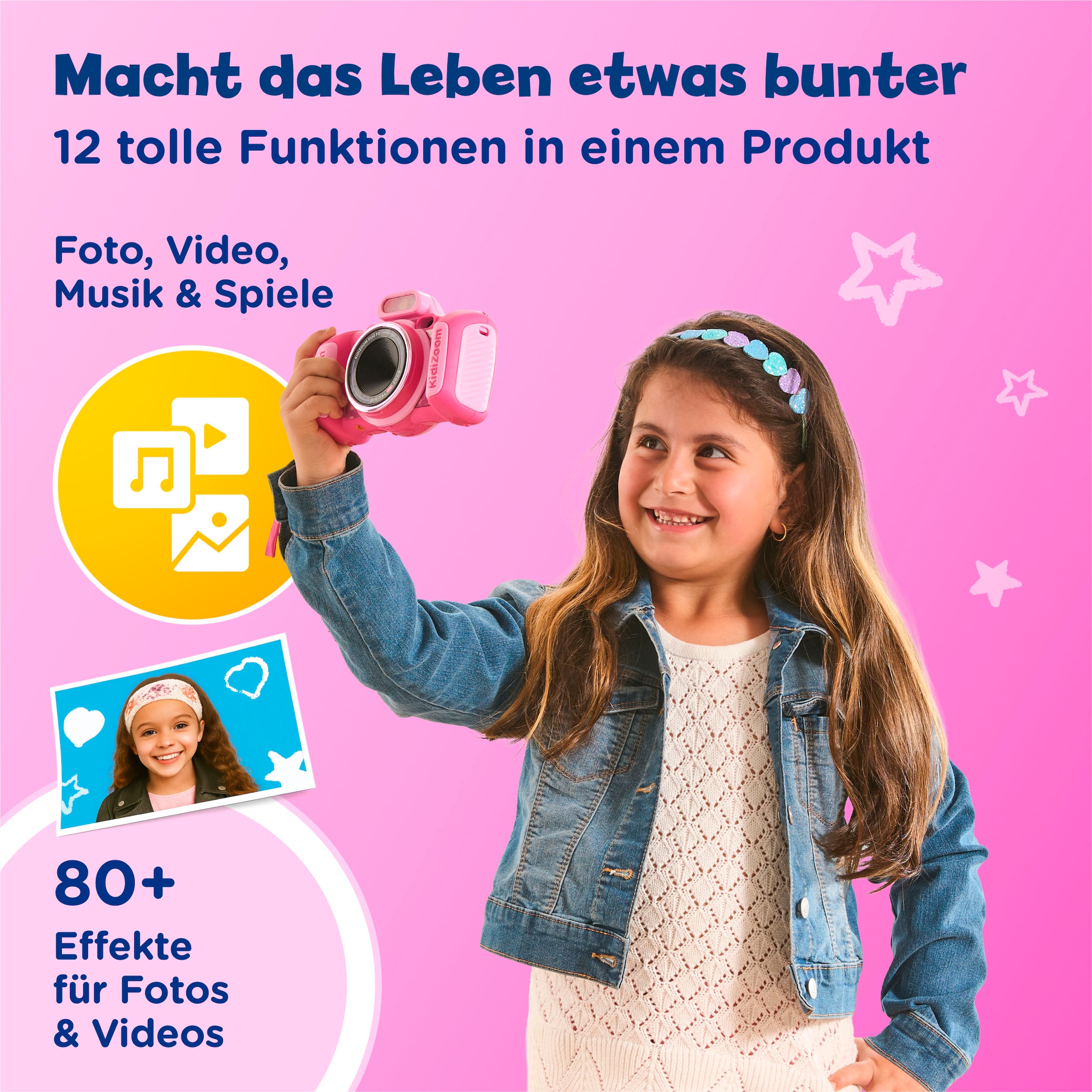 Vtech® Kinderkamera »KidiZoom Duo FX pink« , inkl. inkluisve Kopfhörer