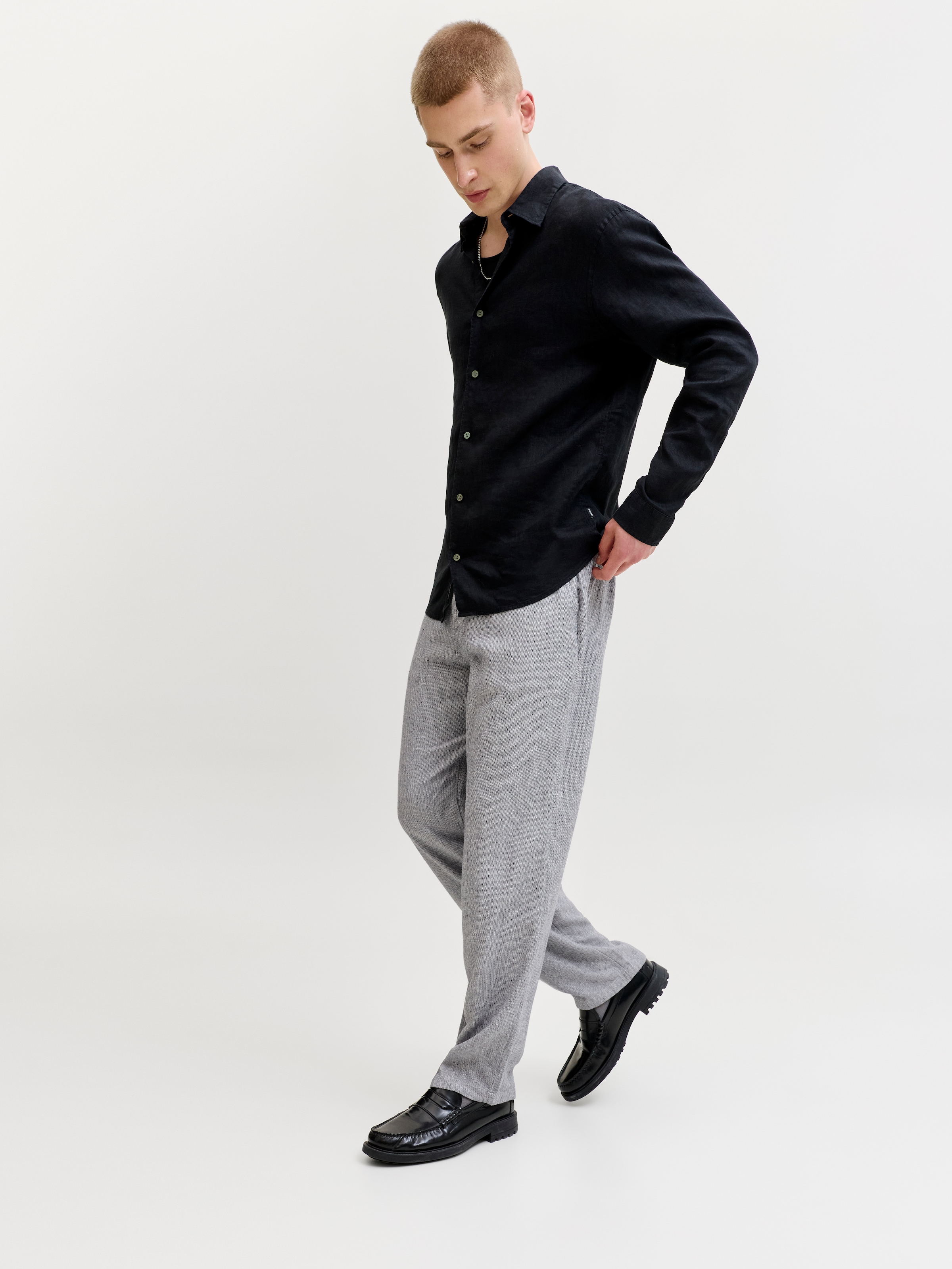 Jack & Jones Chinohose »JPSTKARL MYKONOS LINEN BLEND CHINO«
