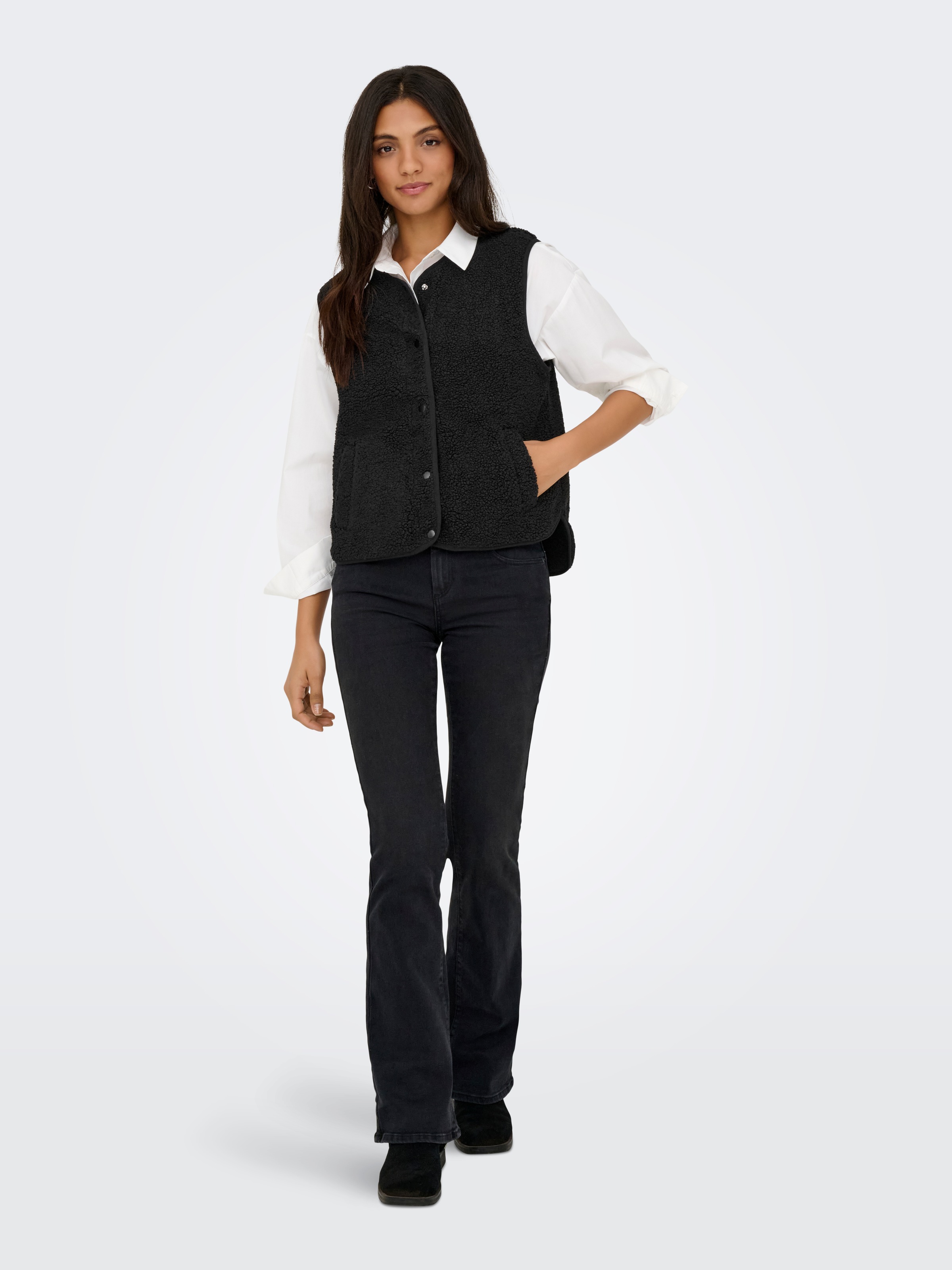 JDY Plüschweste »JDYSIMINA TEDDY WAISTCOAT OTW QIQ NOOS« Kunstfaser,