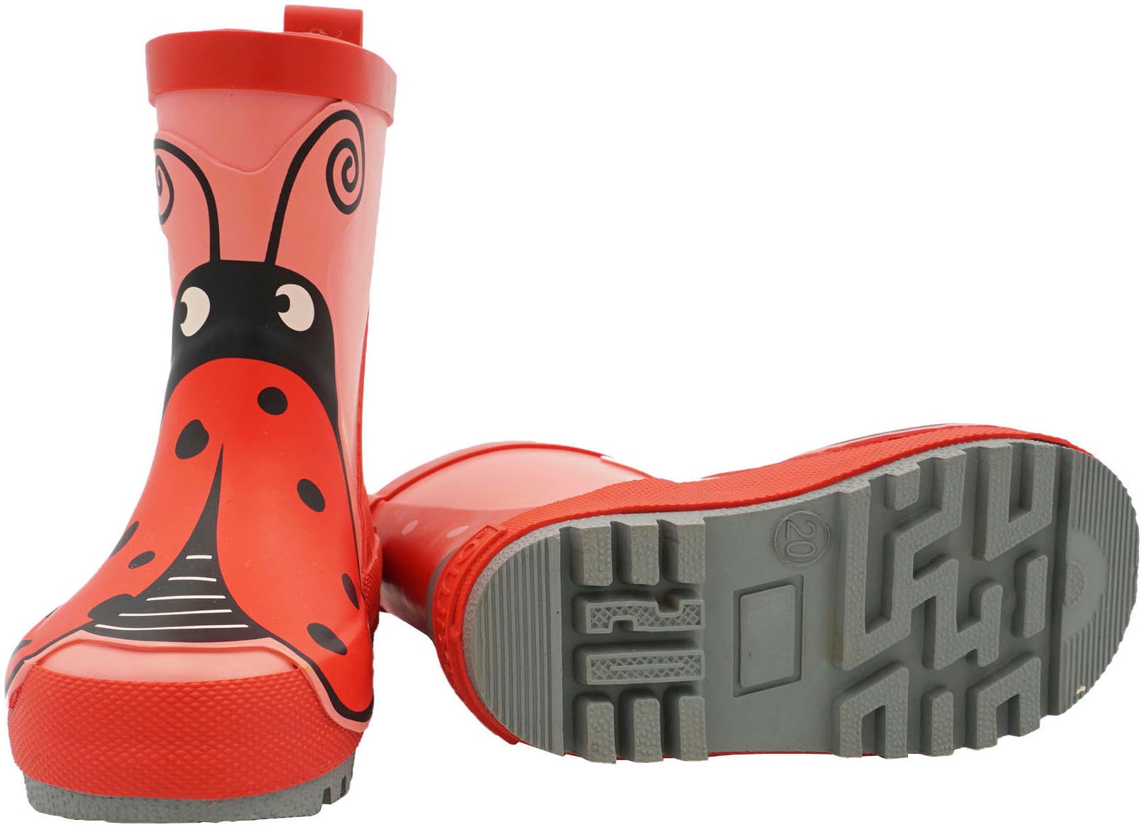MAXIMO Gummistiefel, mit niedlichem Marienkäfer-Patch