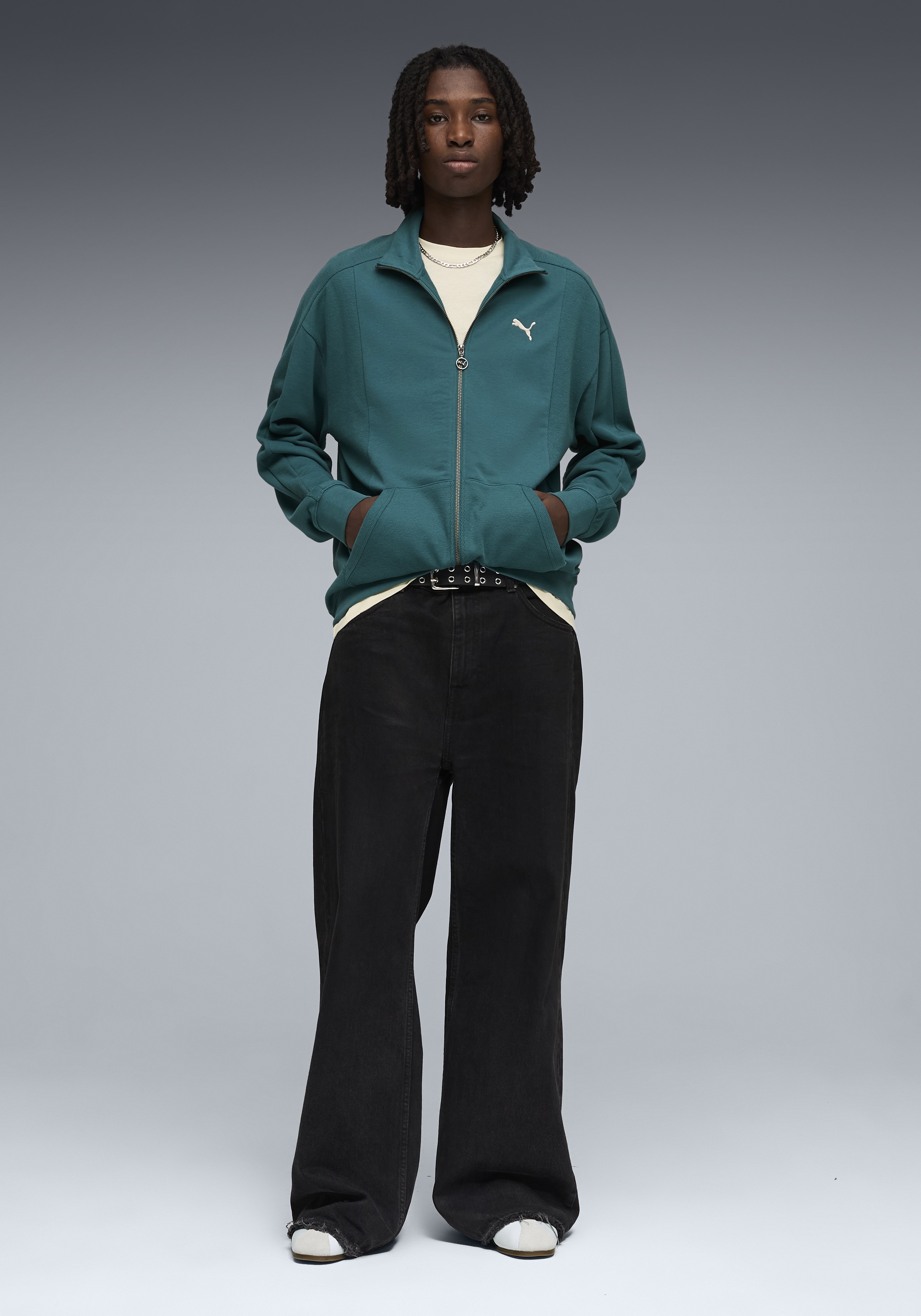 PUMA Sweatjacke »CLASS RELAXED PINNACLE TRACK JACKET TR« ohne Kapuze, für sportliche Aktivitäten und Freizeit, Regular Fit