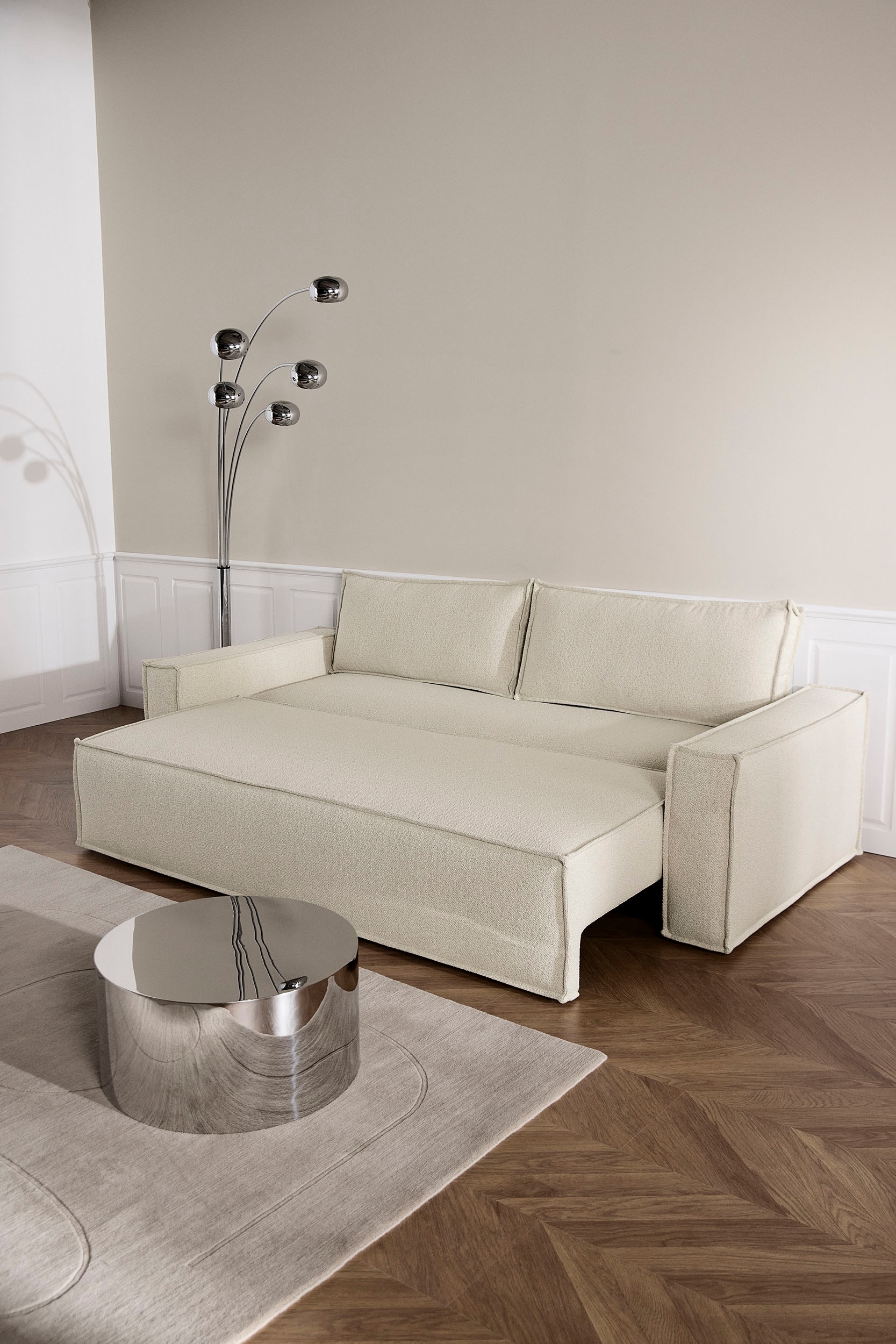 INNOVATION LIVING ™ 3-Sitzer »Newilla Schlafsofa«, 10cm Pocket Spring Komfort, großer Stauraum, stabile Stahlkonstruktion