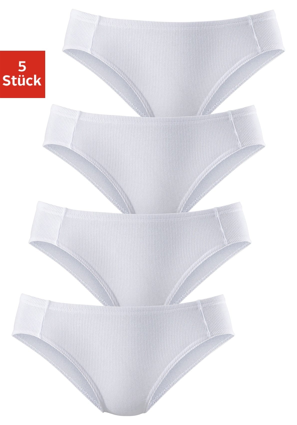 Bikinislip, (Packung, 5 St.), aus weicher Pikee-Qualität