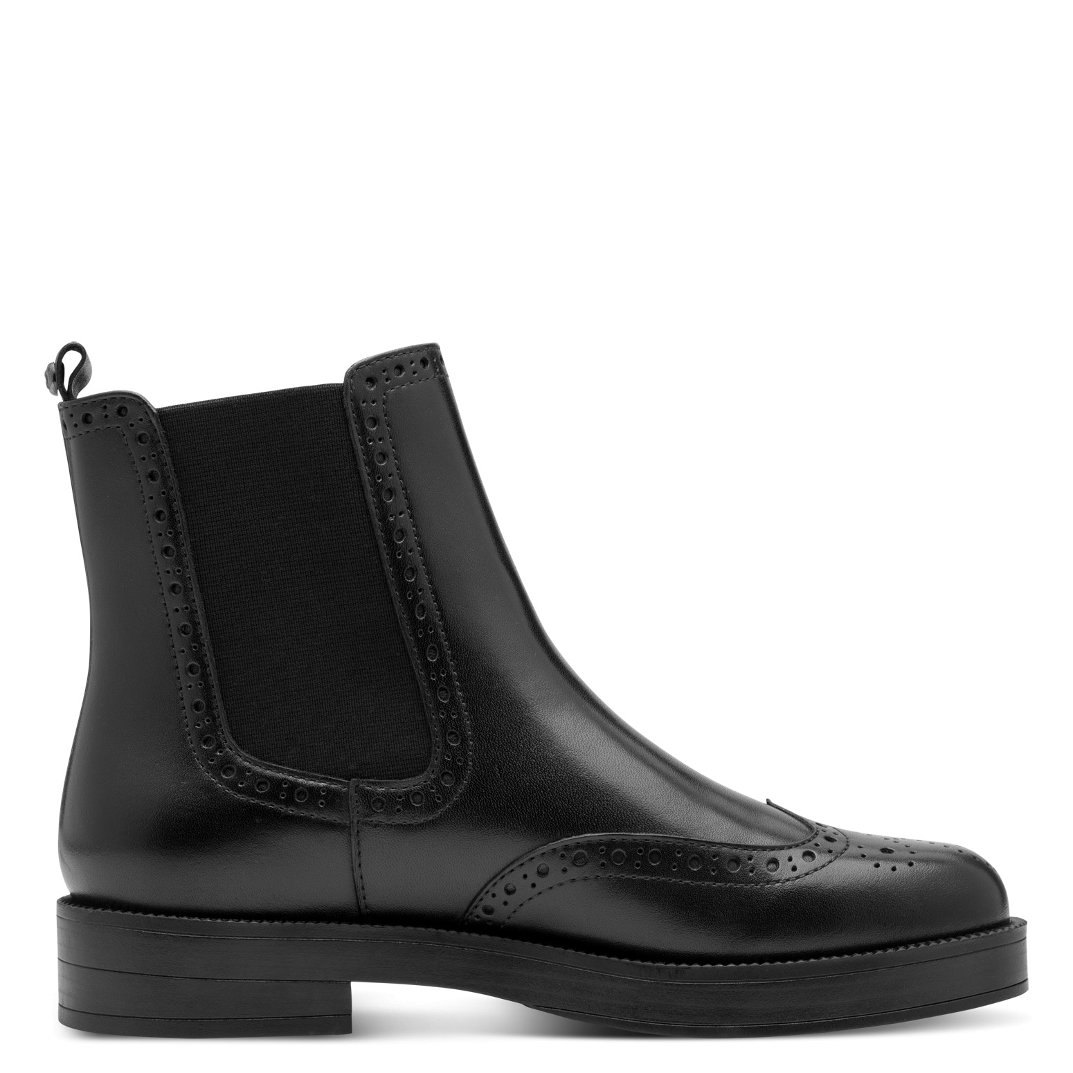 Tamaris Chelseaboots, Blockabsatz, Stiefelette, Businessschuh mit eleganter Lyralochung
