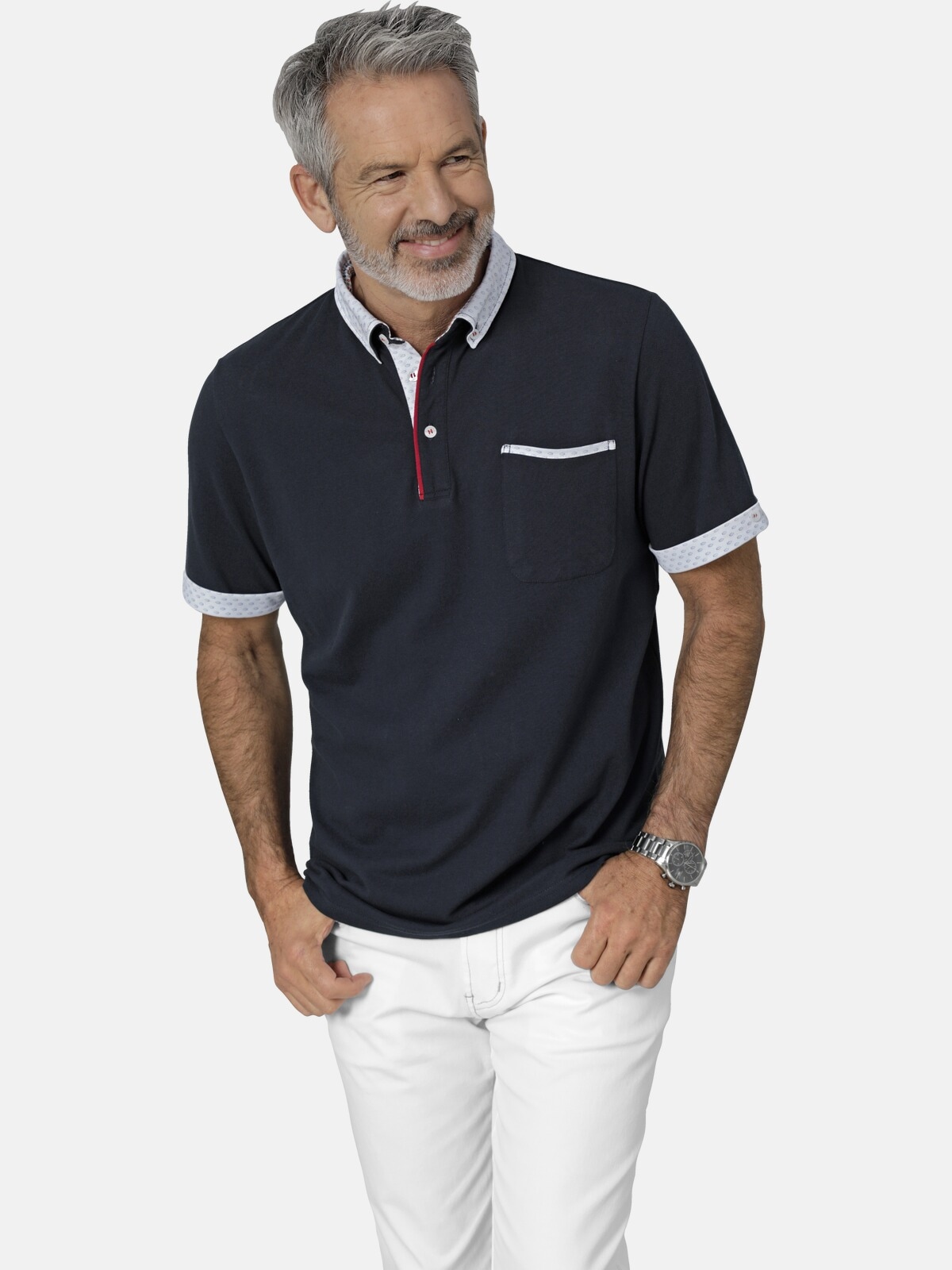 Poloshirt »Poloshirt FIOREZZENTO«, (1 tlg.), mit Brusttasche