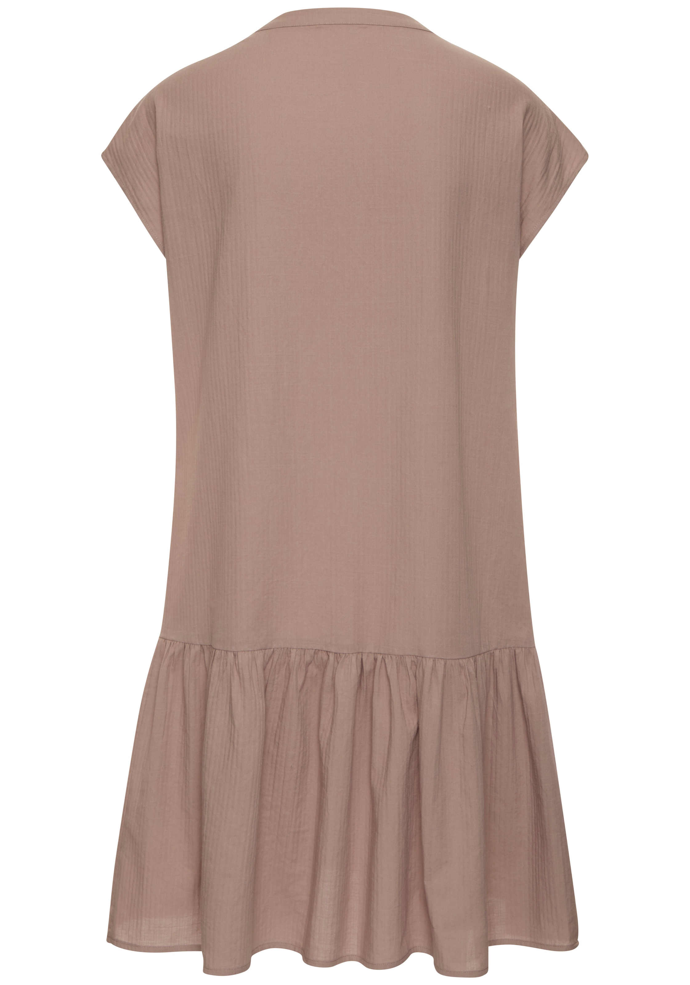 Vivance Blusenkleid aus strukturierter Ware, Volant, Tunikakleid, Sommerkleid, Basic