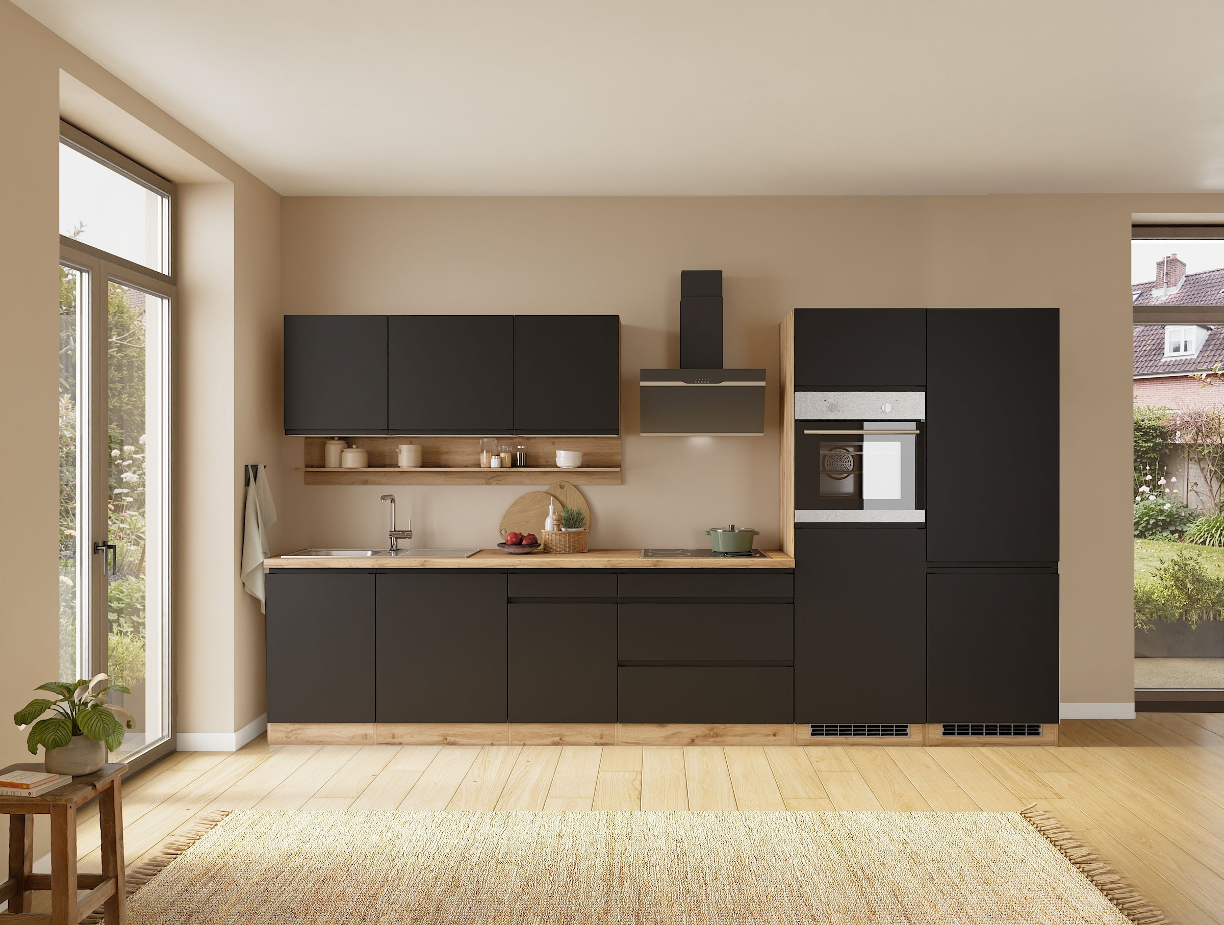 KOCHSTATION Kühlumbauschrank »KS-Virginia,neu in verbesserter Ausführung« Stauraum, Softclose,  Breite 60 cm, Höhe 200 cm, Nische für Kühlschrank B/H/T: 56/178/55 cm