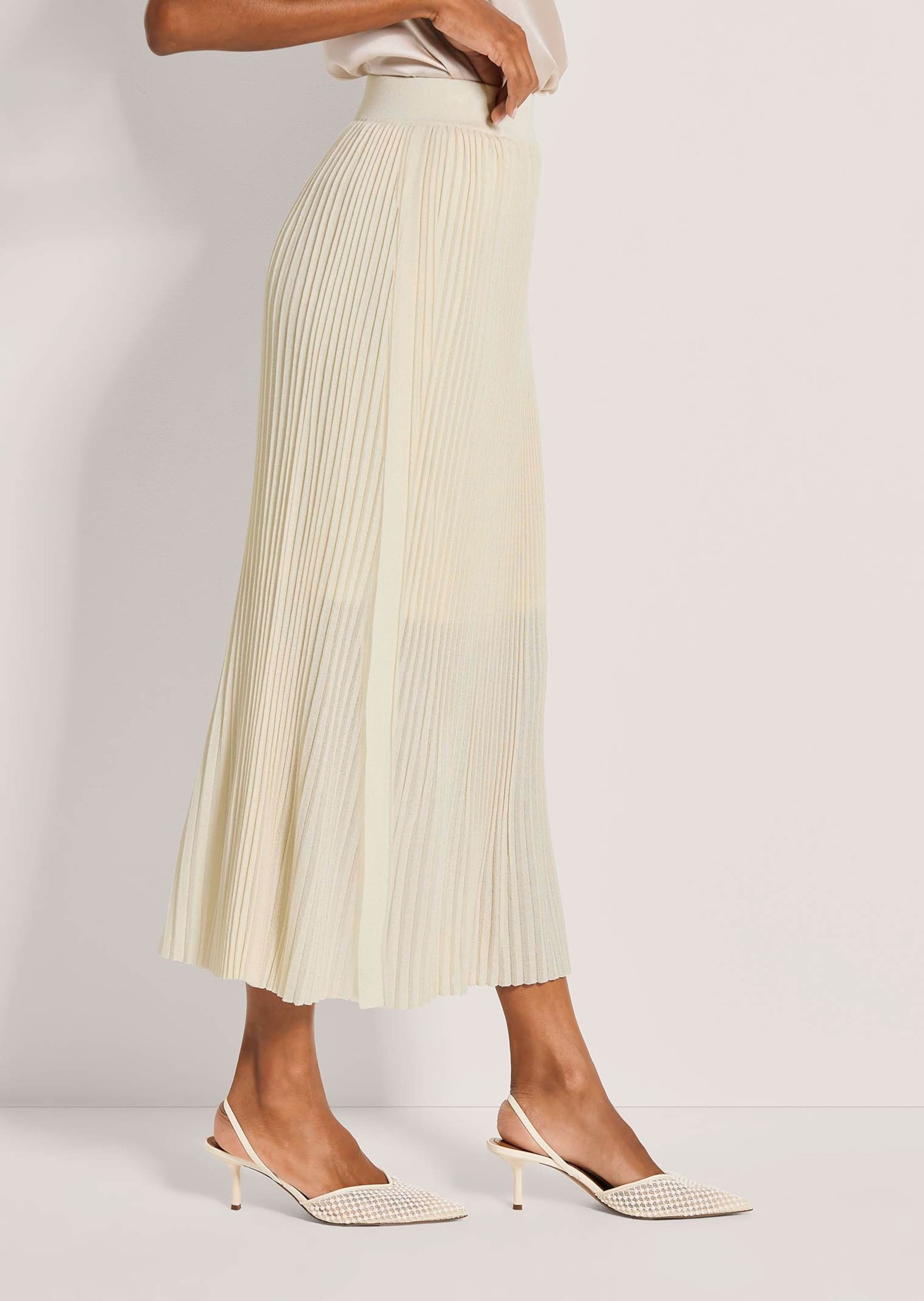 MADELEINE Strickkleid »Plissee-Rock Midi-Strickrock mit elastischem Bund, Plissee«