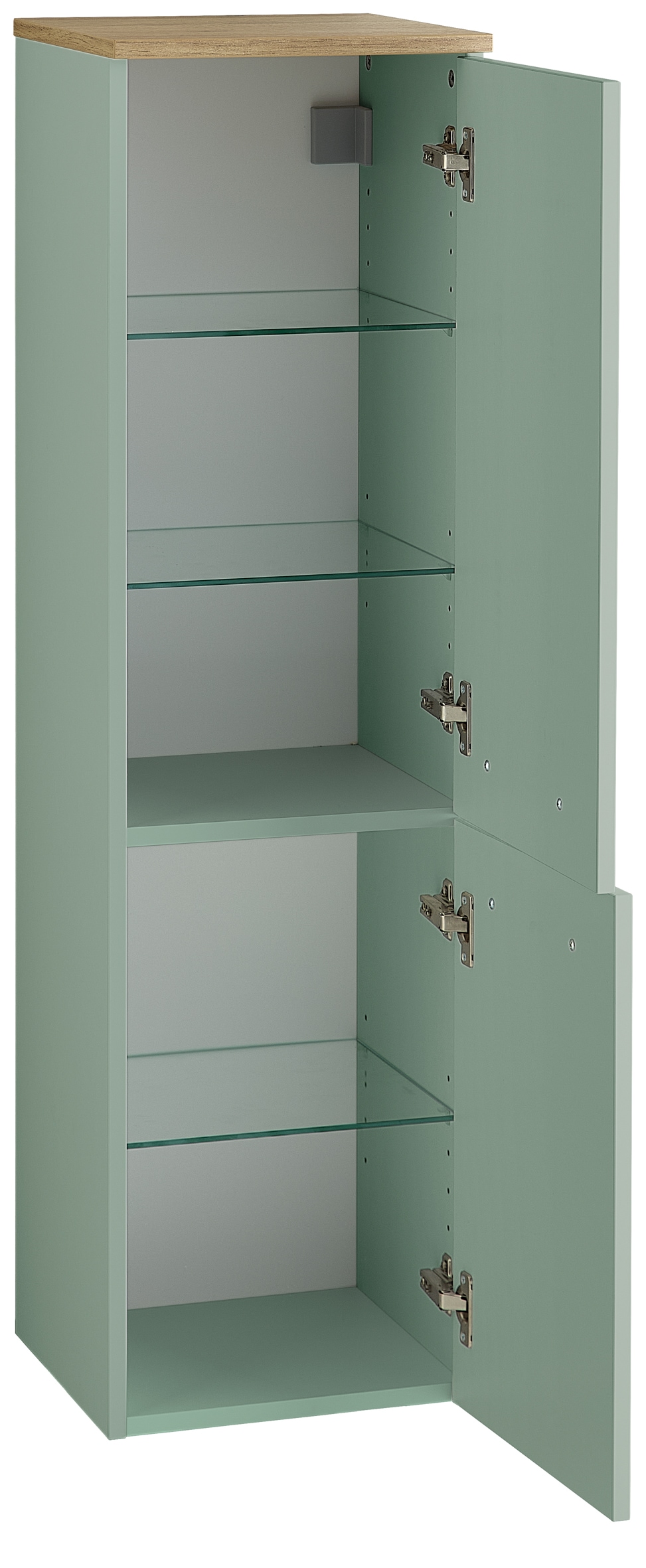 Saphir Midischrank »Quickset 500, Badschrank 32,4 cm breit, 2 Türen« 2 Einlegeböden, Badezimmer-Midischrank