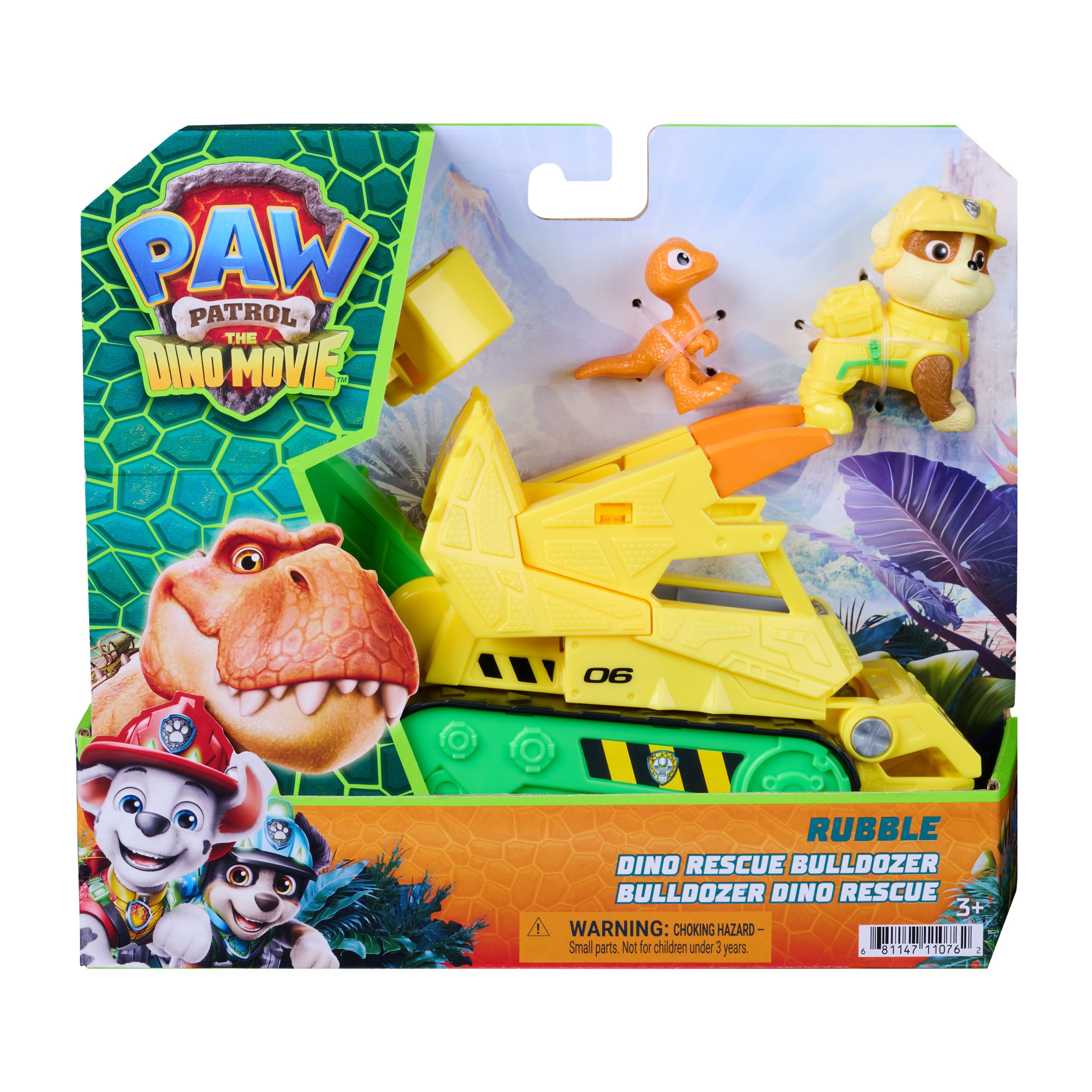 Spin Master Spielzeug-Auto »PAW Patrol: Der Dino Film, Rubbles Dino-Rettungs-Bulldozer«