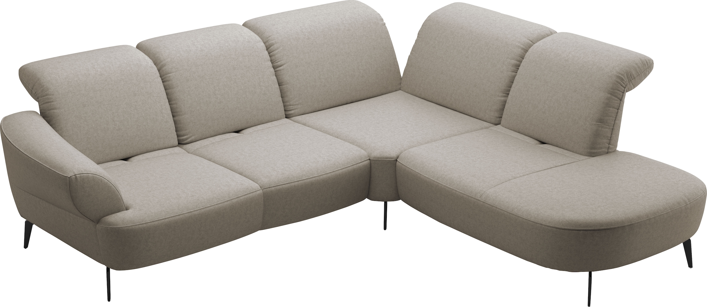 sit&more Ecksofa »Dance, L-Form, inkl. Sitztiefenverstellung«, inkl. Click&Seat, optional mit Kopfteilverstellung