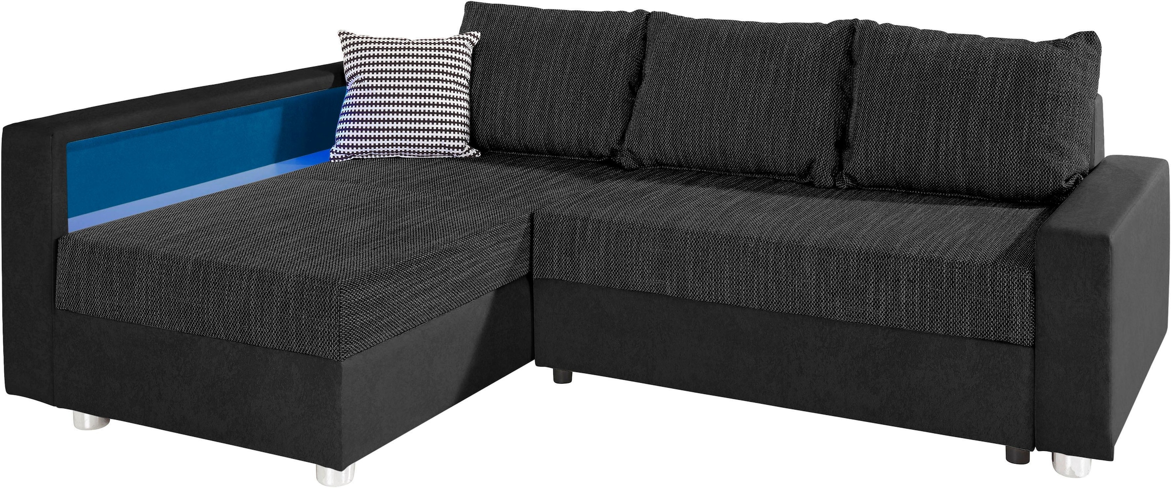 COLLECTION AB Ecksofa »Relax L-Form«, inklusive Bettfunktion, Federkern, wahlweise mit RGB-LED-Beleuchtung