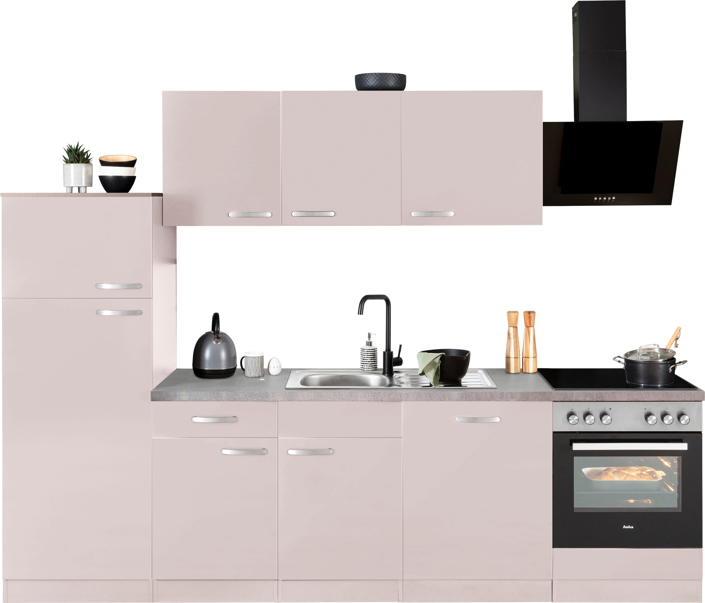wiho Küchen Küchenzeile »Kansas«, mit E-Geräten, Breite 280 cm kaufen  online bei OTTO