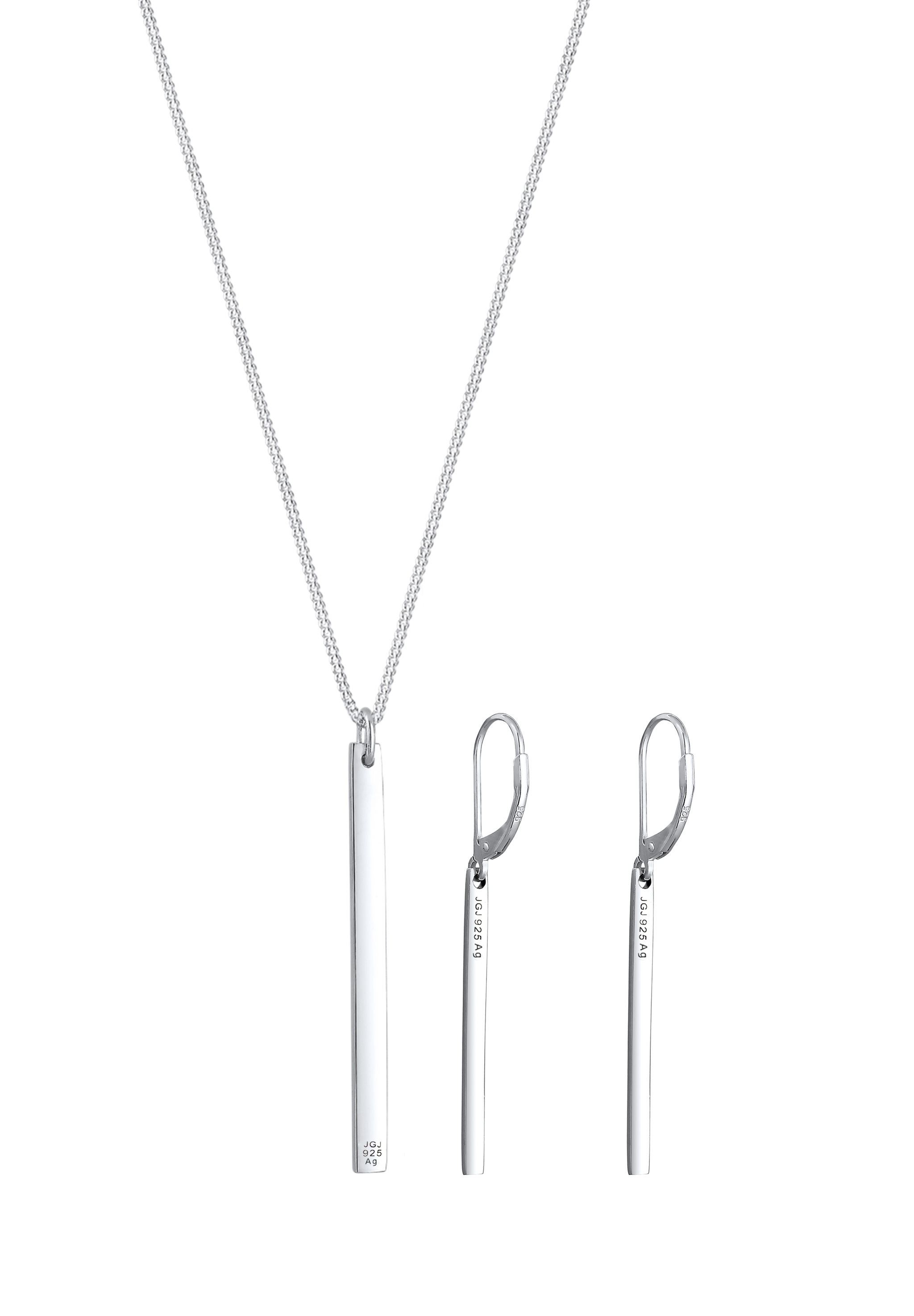 Elli Ohrring und Ketten Set »Schmuckset Stab Design 925 Sterling Silber« ()