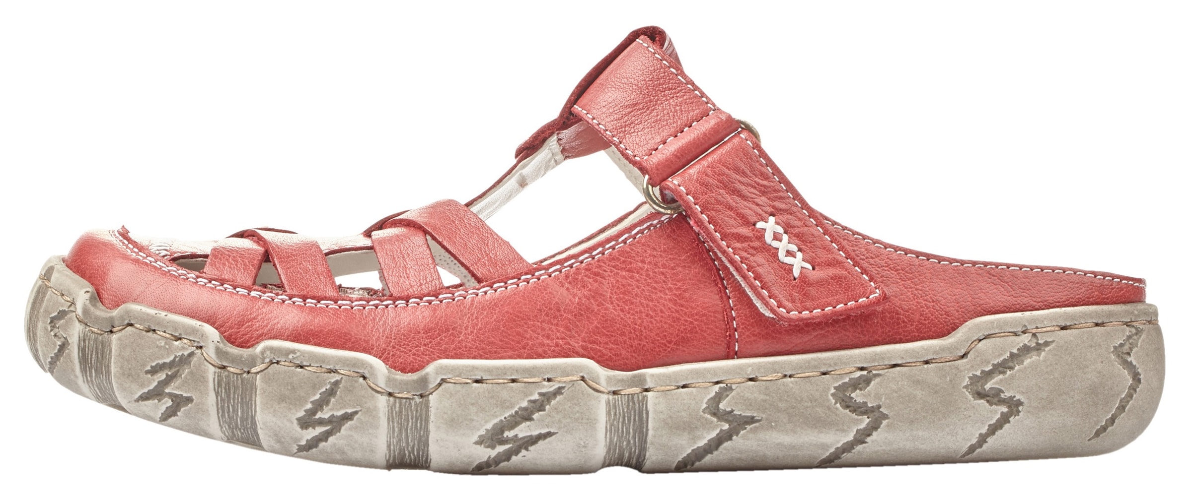 Rieker Clog  Sabot, Sommerschuh, Schlappen, Hausschuh mit Ziernähten