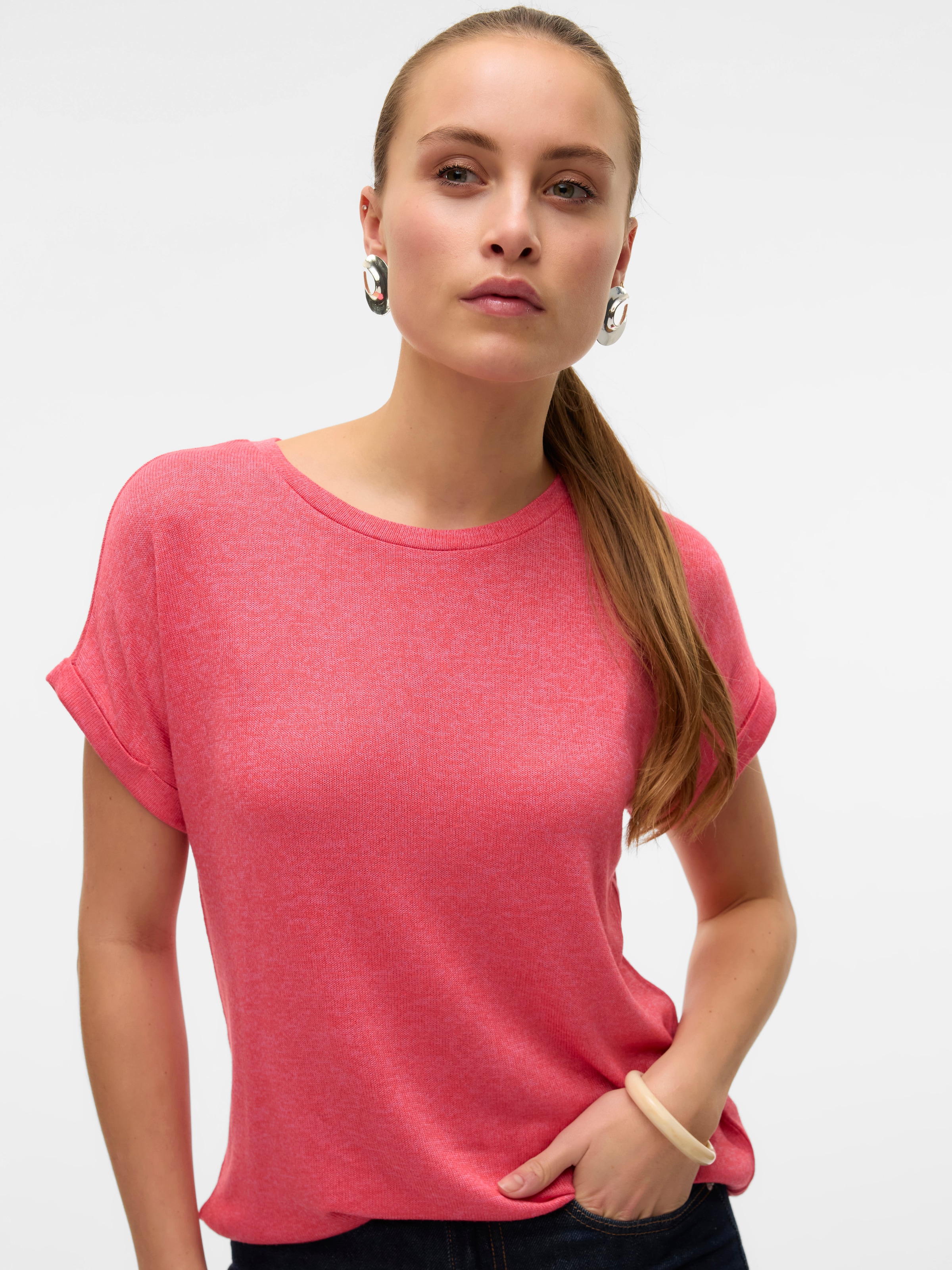 Vero Moda Kurzarmpullover »VMBRIANNA SS O-NECK PULLOVER BOO REP«