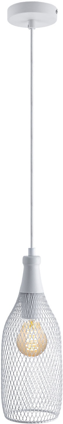 Paco Home Pendelleuchte »DESMOND« E27 Hängelampe Esszimmer Esstischlampe Metall 1,5m Textilkabel Kürzbar