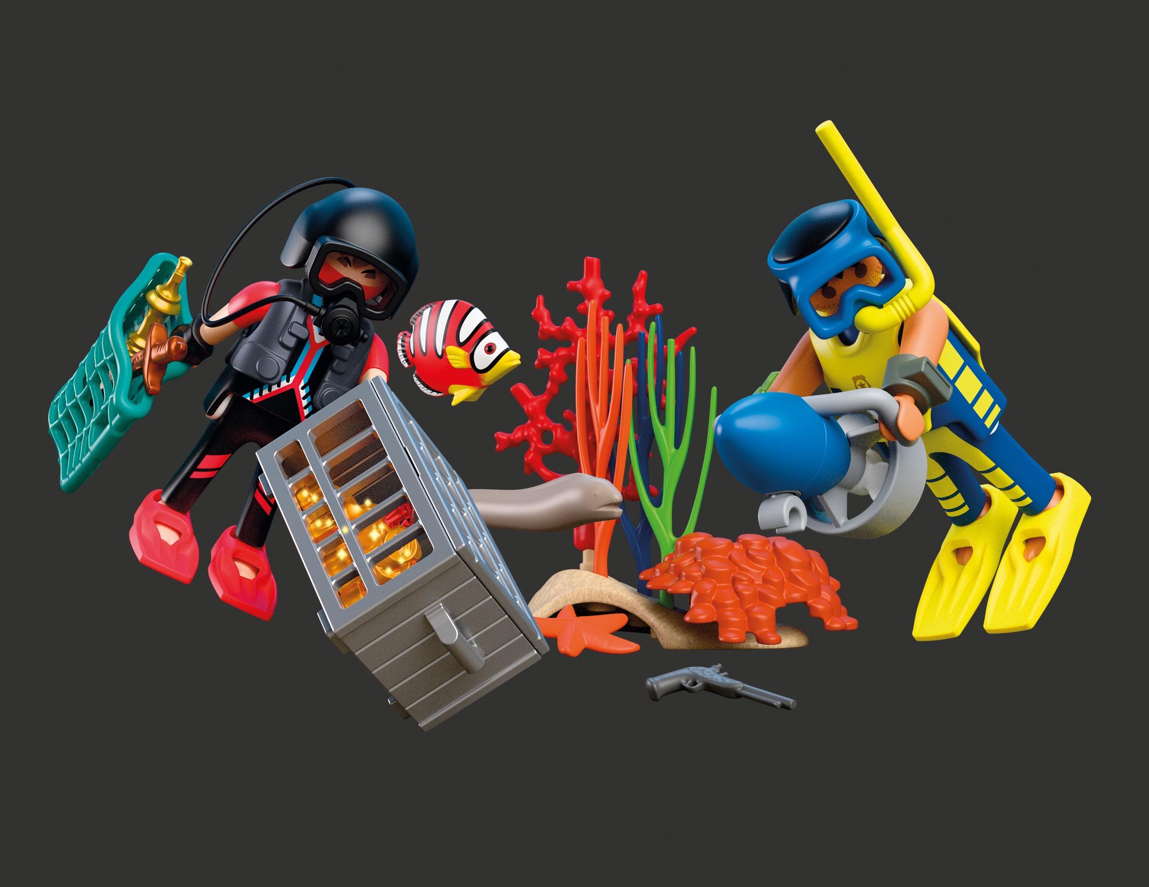 Playmobil® Konstruktions-Spielset »Polizeitaucher mit Schatz (72078), City Action« Made in Europe