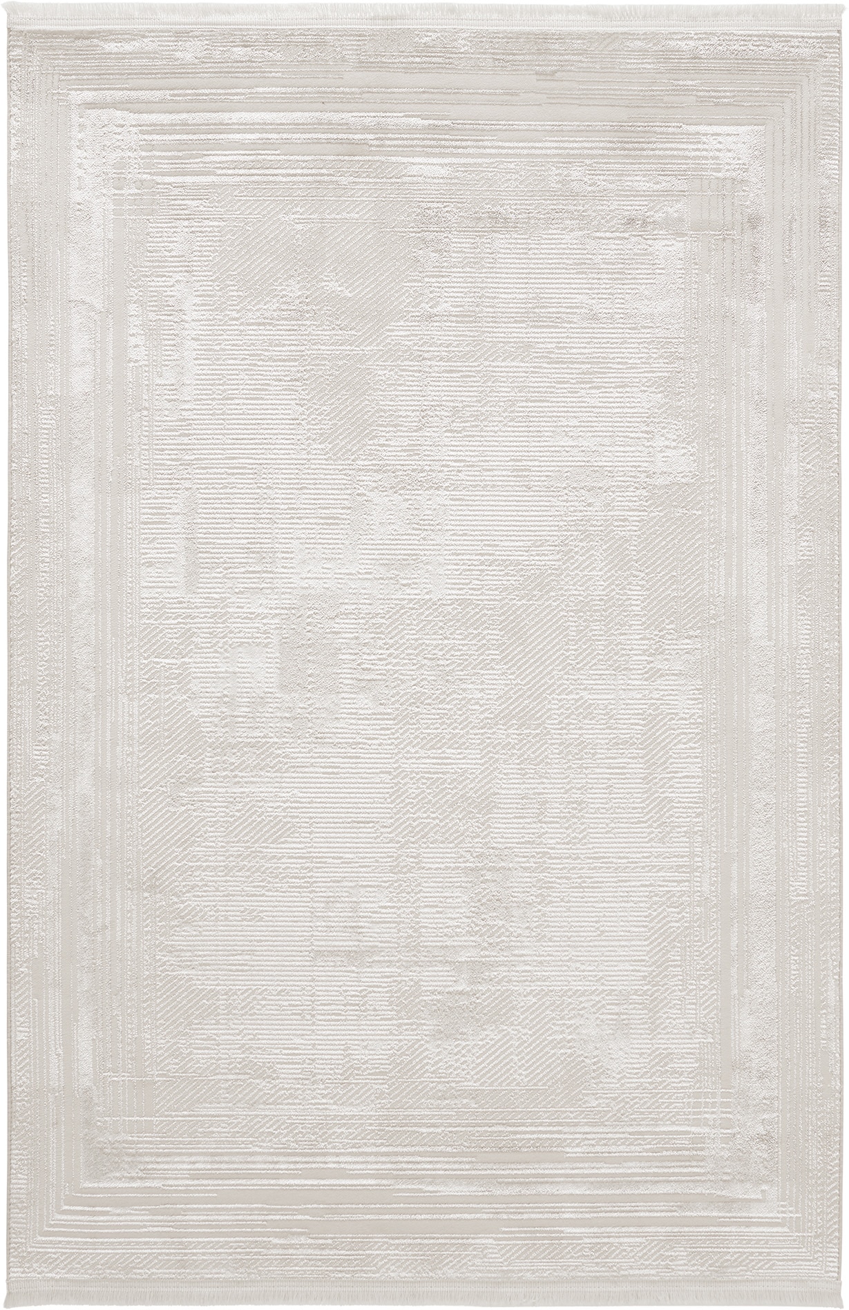 Sehrazat Teppich »Diamond 7830 , auch als Läufer« rechteckig 8 mm Höhe Kurzflor, Vintage, Viskose, leichter Glanz, mit Fransen, Wohnzimmer