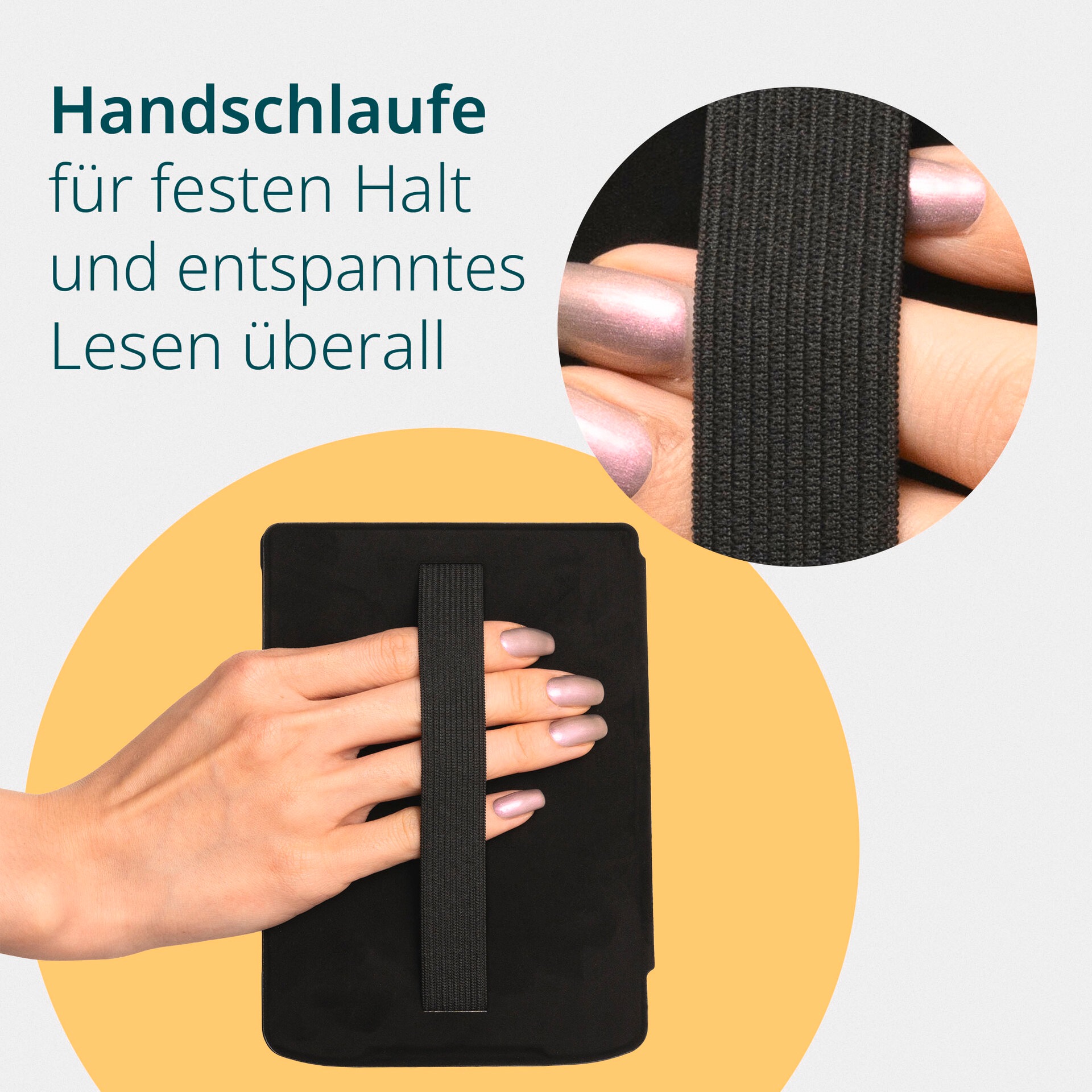 PocketBook E-Reader-Hülle »Shell Strap Cover für PocketBook Verse, Verse Pro und Verse Lite«, PocketBook Verse-PocketBook Verse Pro-PocketBook Verse Lite, Backcover, Schutzhülle, Handyschutzhülle, Case, Schutzcase, stoßfest