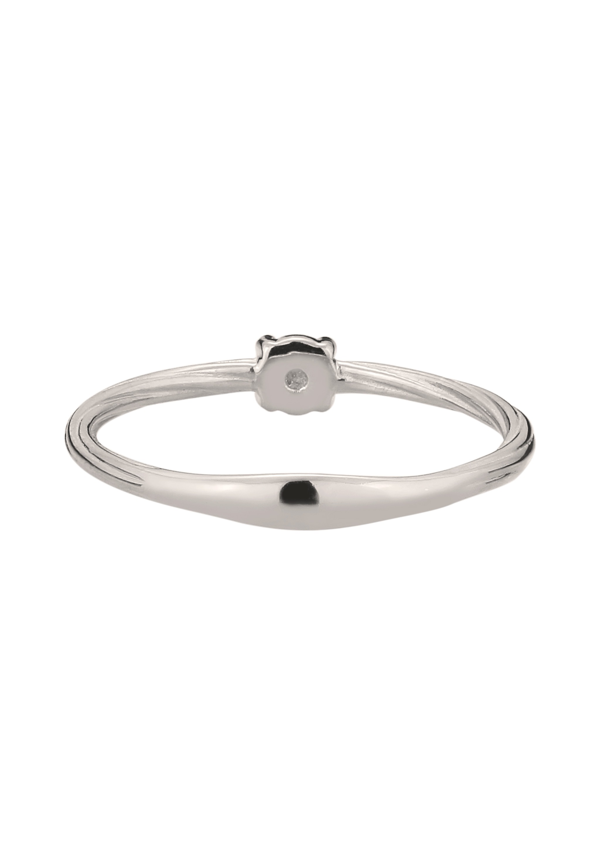 Elli DIAMONDS Diamantring »Ring Solitär Diamant Weiß Brillantschliff (0.06 ct) 925 Sterling Silber«