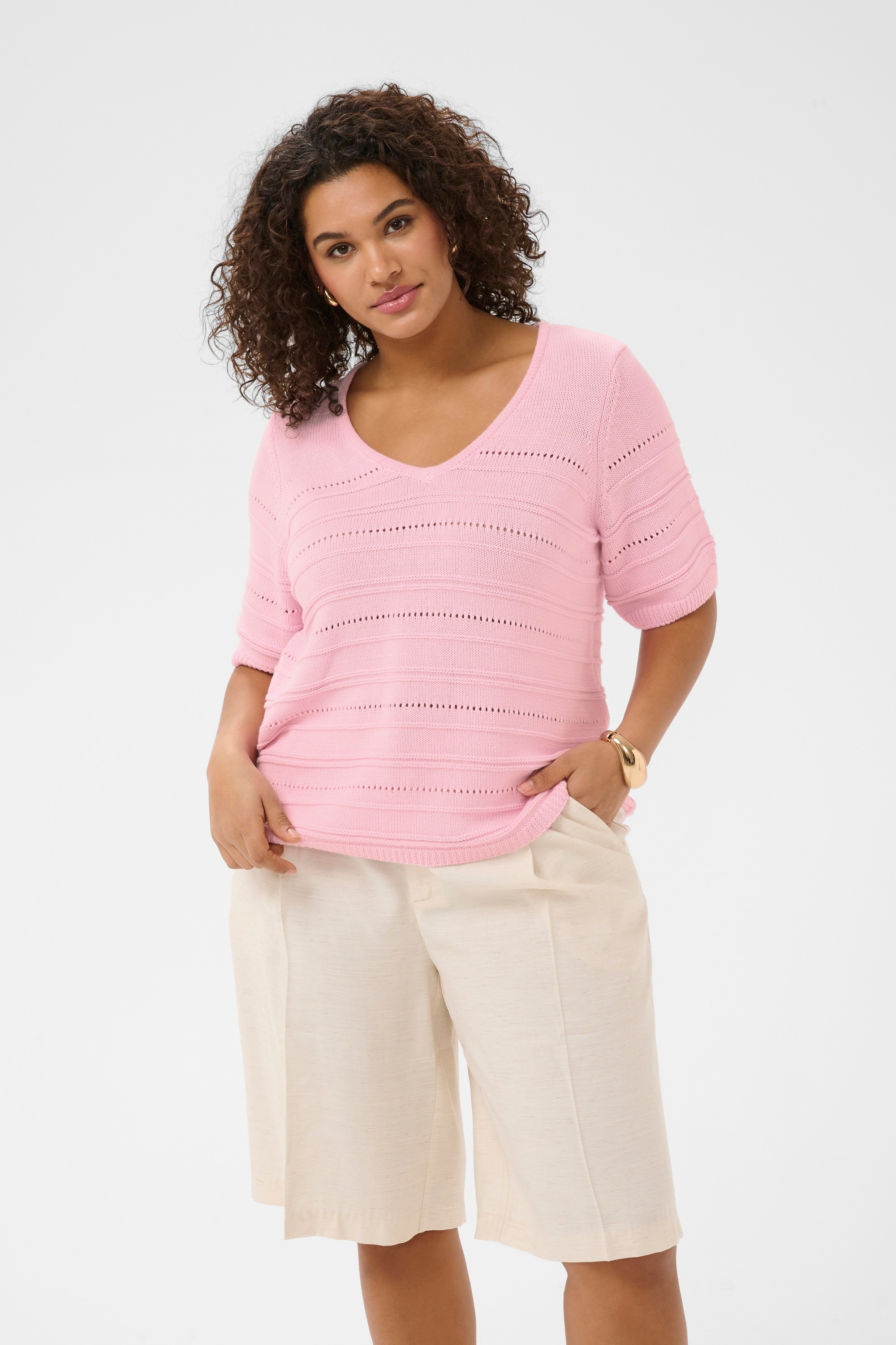 KAFFE Curve Strickpullover »Damen Strickpullover KCmelia«