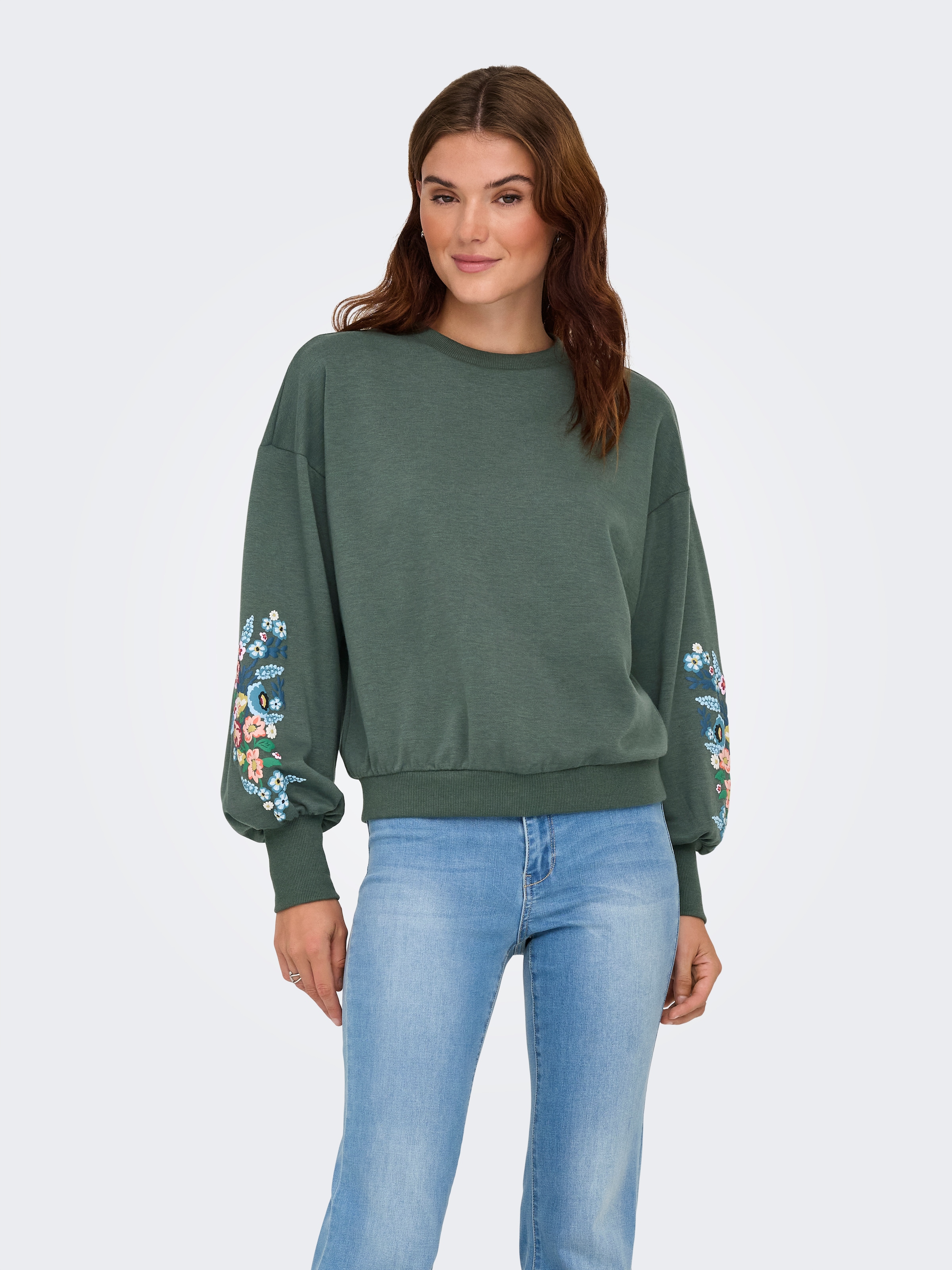 ONLY Sweatshirt »ONLBROOKE L/S O-NECK FLOWER SWT«