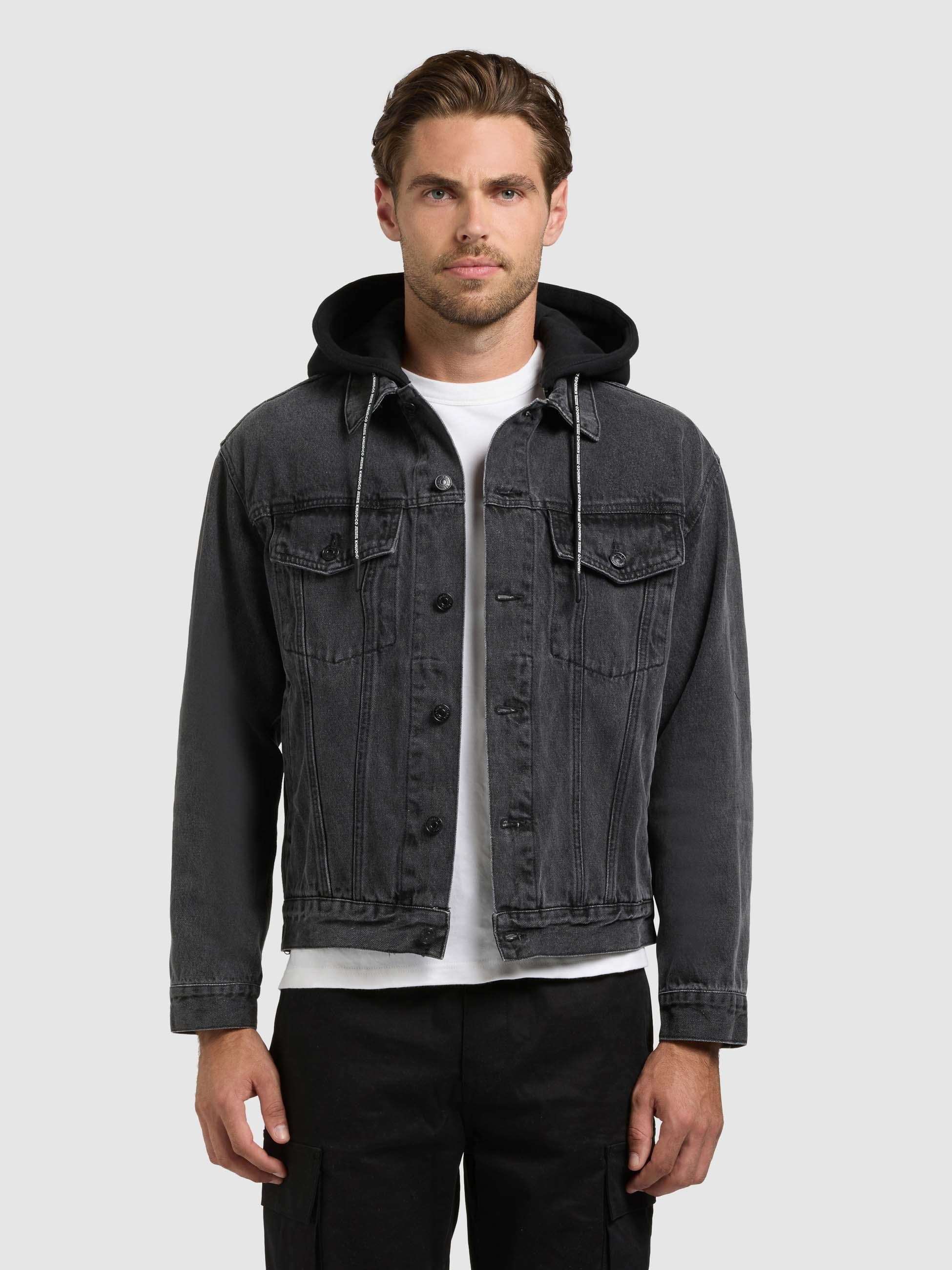 khujo Jeansjacke »Jeansjacke Jokin« mit Kapuze Herren Denim-Jacke mit Sweat-Kapuze