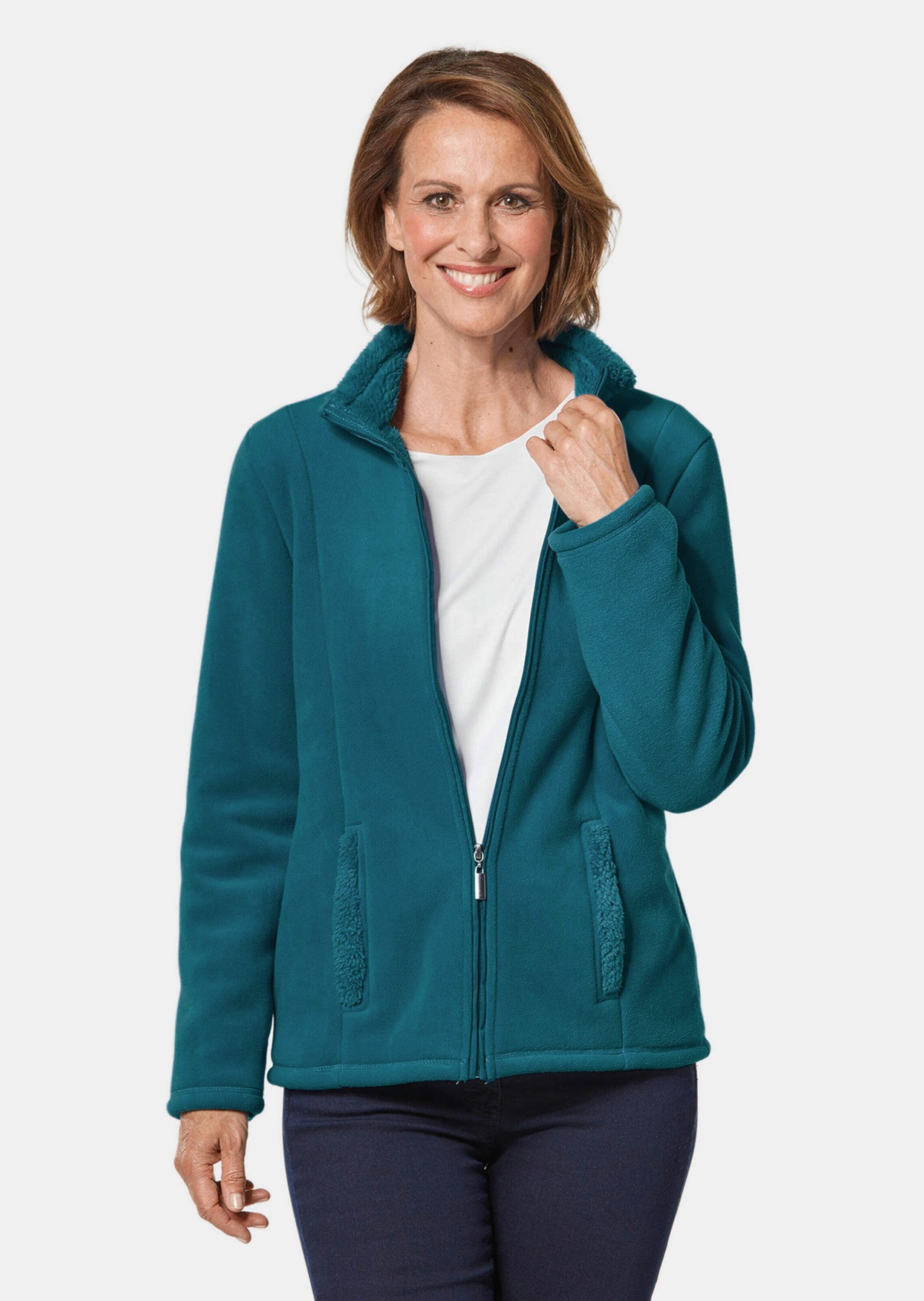 GOLDNER Fleecejacke »Kurzgröße Kuschelweiche Fleece-Jacke« Innen mit weichen Teddyplüsch