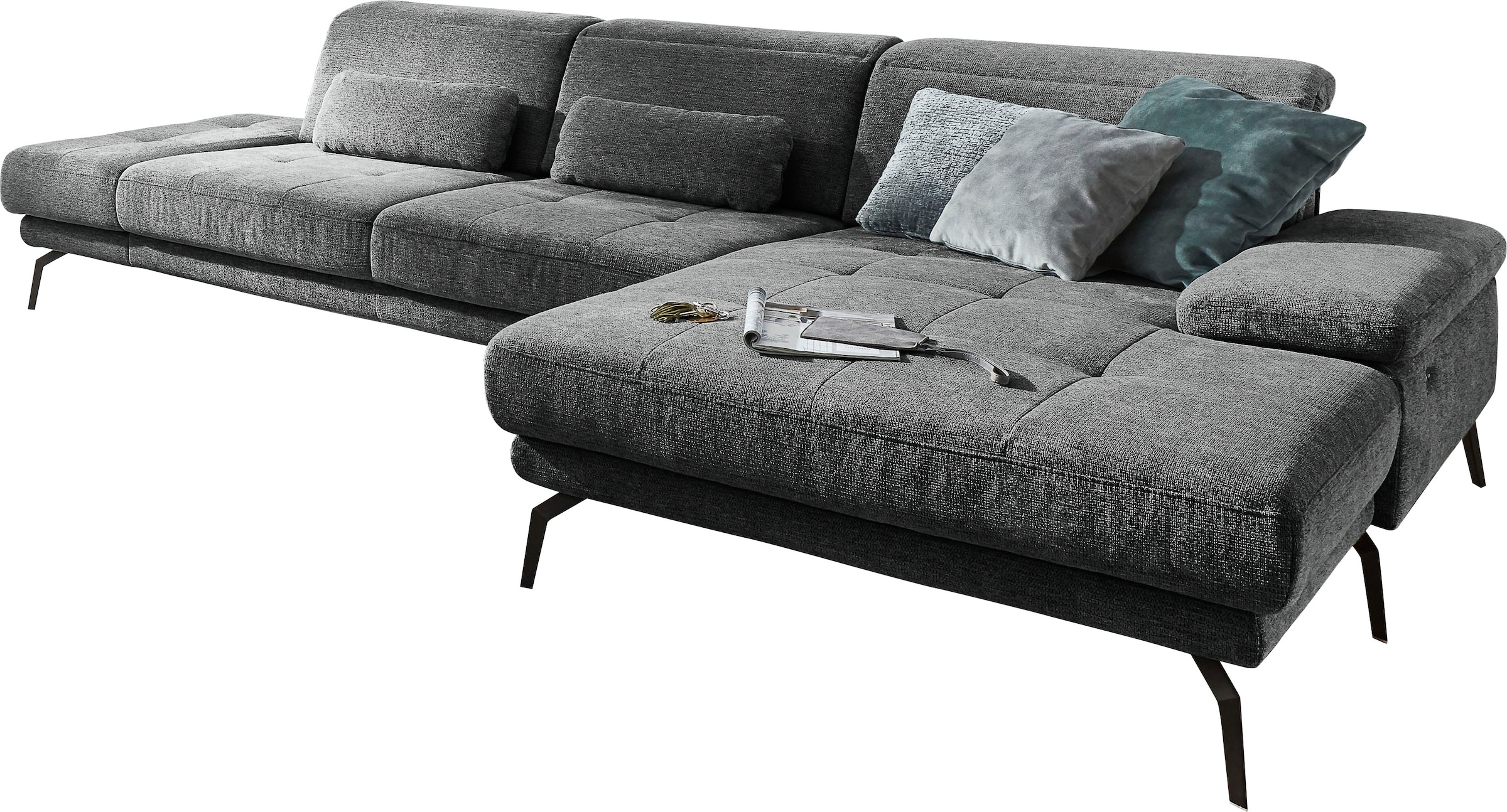 Die PlanBar Ecksofa »MP-IN20126 L-Form«, mit Kopfteilverstellung, optional Sitztiefen- & Armteilverstellung