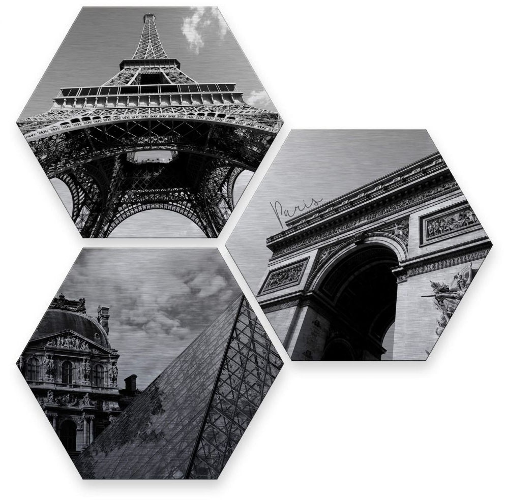 Wall-Art Mehrteilige Bilder »Silbereffekt Impression of Paris«, (Set, 3 St.)  kaufen im OTTO Online Shop