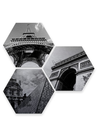 Wall-Art Mehrteilige Bilder »Silbereffekt Impression of Paris«, (Set, 3 St.) kaufen