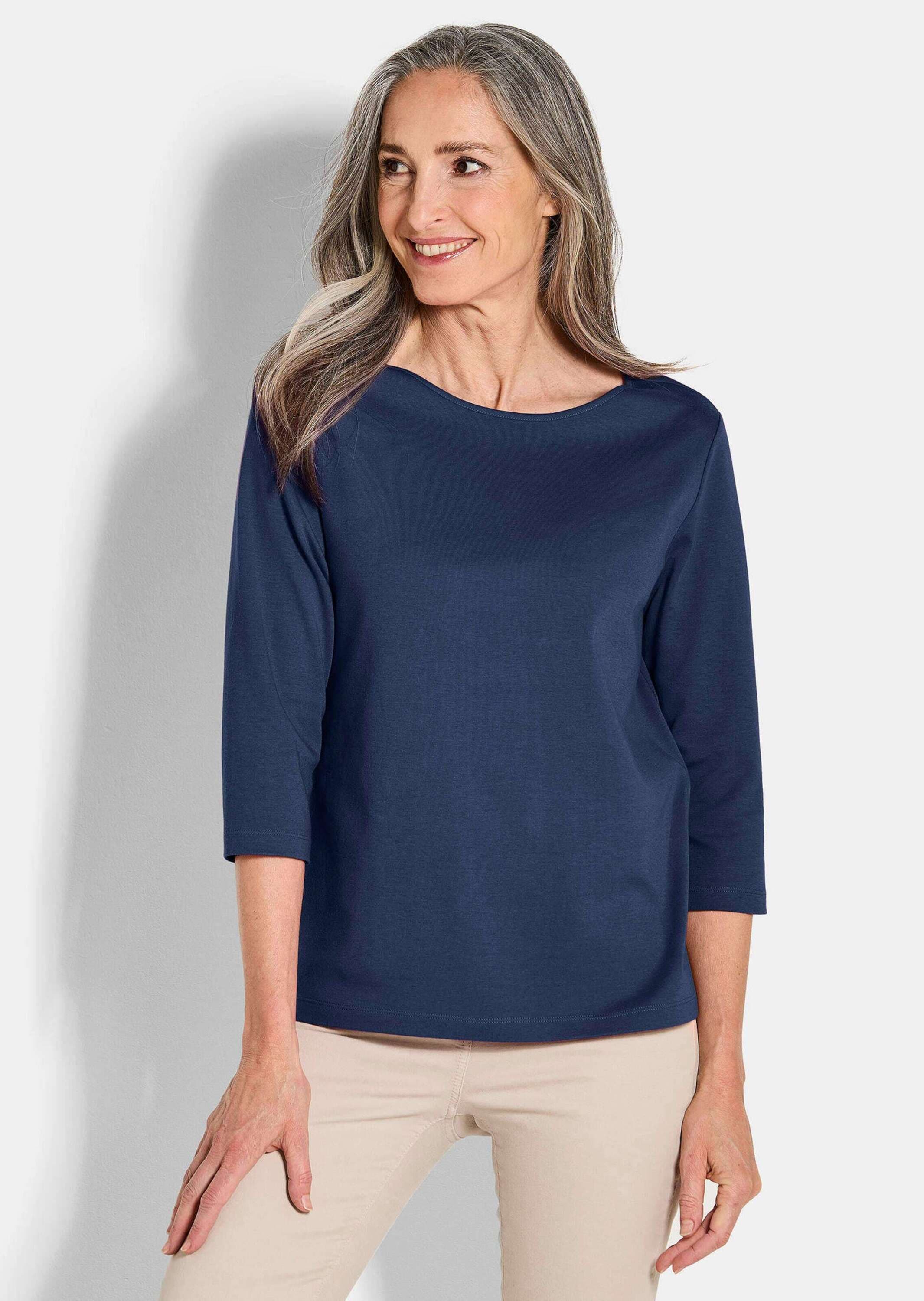 GOLDNER Kurzarmshirt »Kurzgröße Basic-Shirt aus Interlock-Jersey«