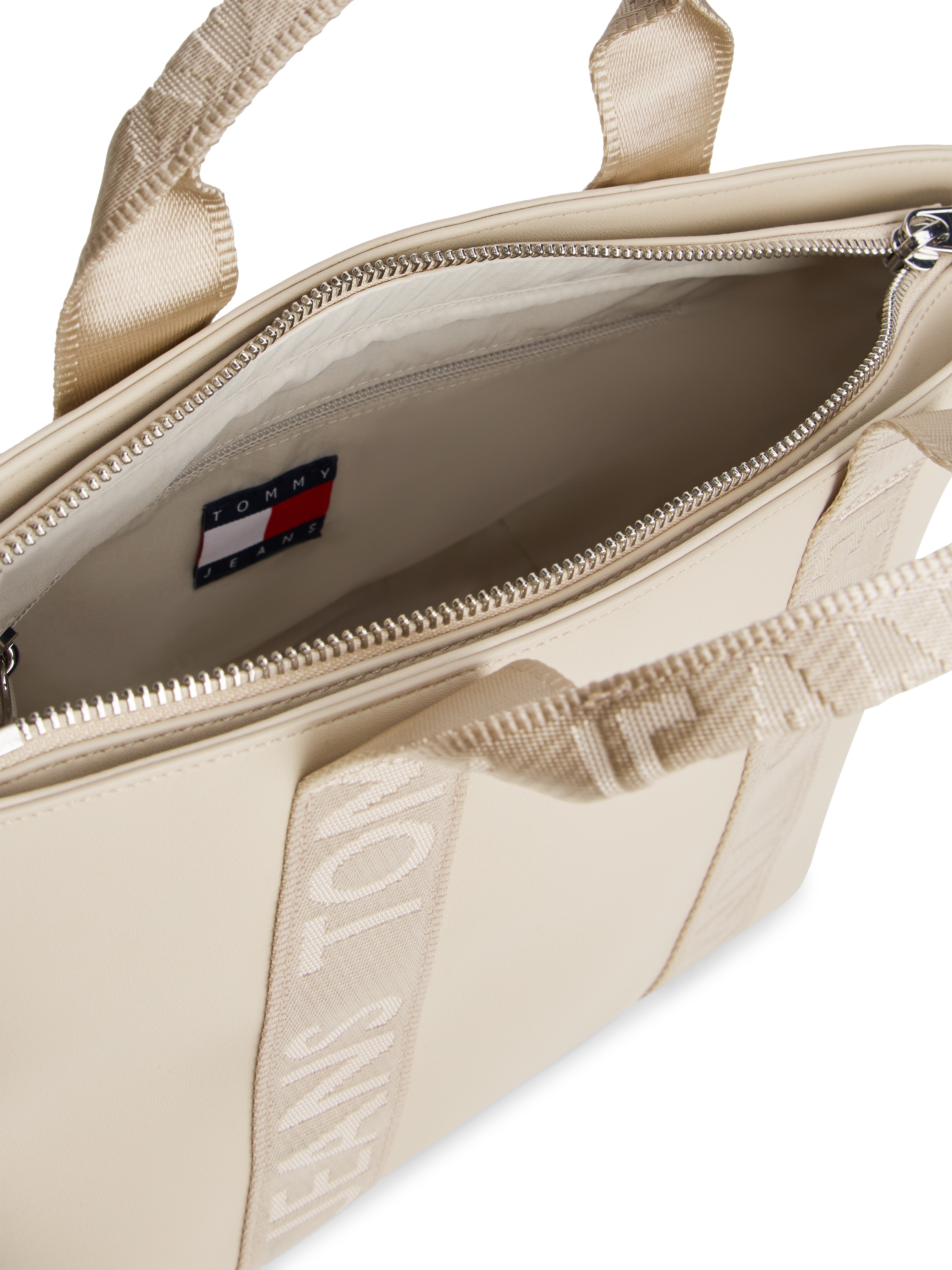 Tommy Jeans Tragetasche »TJW DAILY ELEVATED MINI TOTE« , Damen Umhängetasche, Schultertasche mit logobedruckten Band