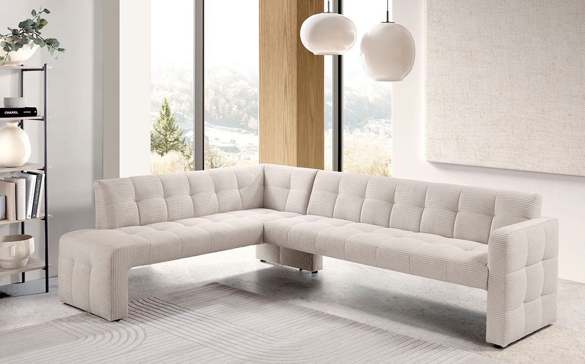 exxpo - sofa fashion Essbank »Barista, bequem und elegant, hohe Bodenfreiheit«, Eckbank Barista bequem und elegant, hochwertige Detailverarbeitung