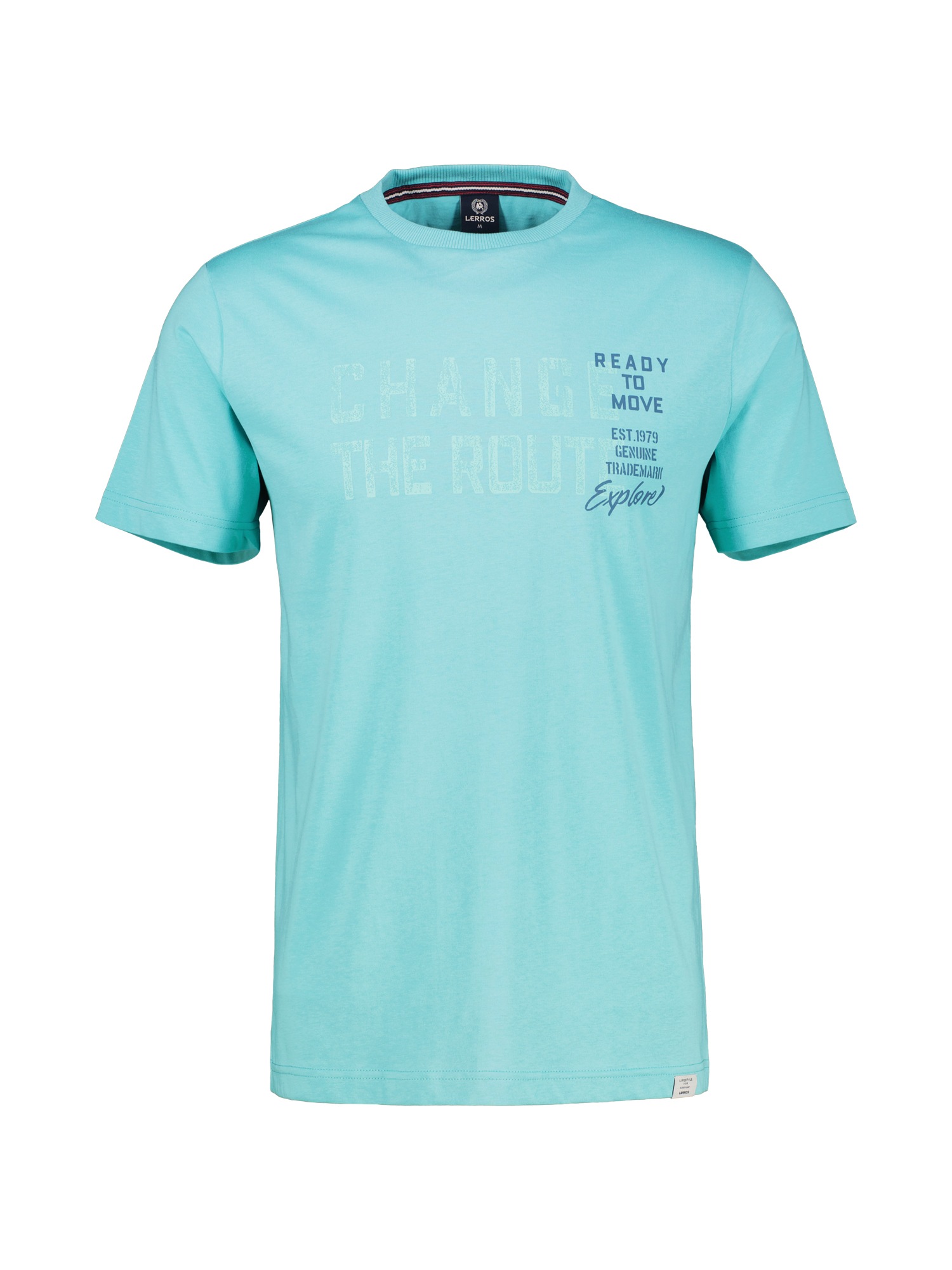 LERROS T-Shirt »LERROS Unifarbenes T-Shirt mit Print«