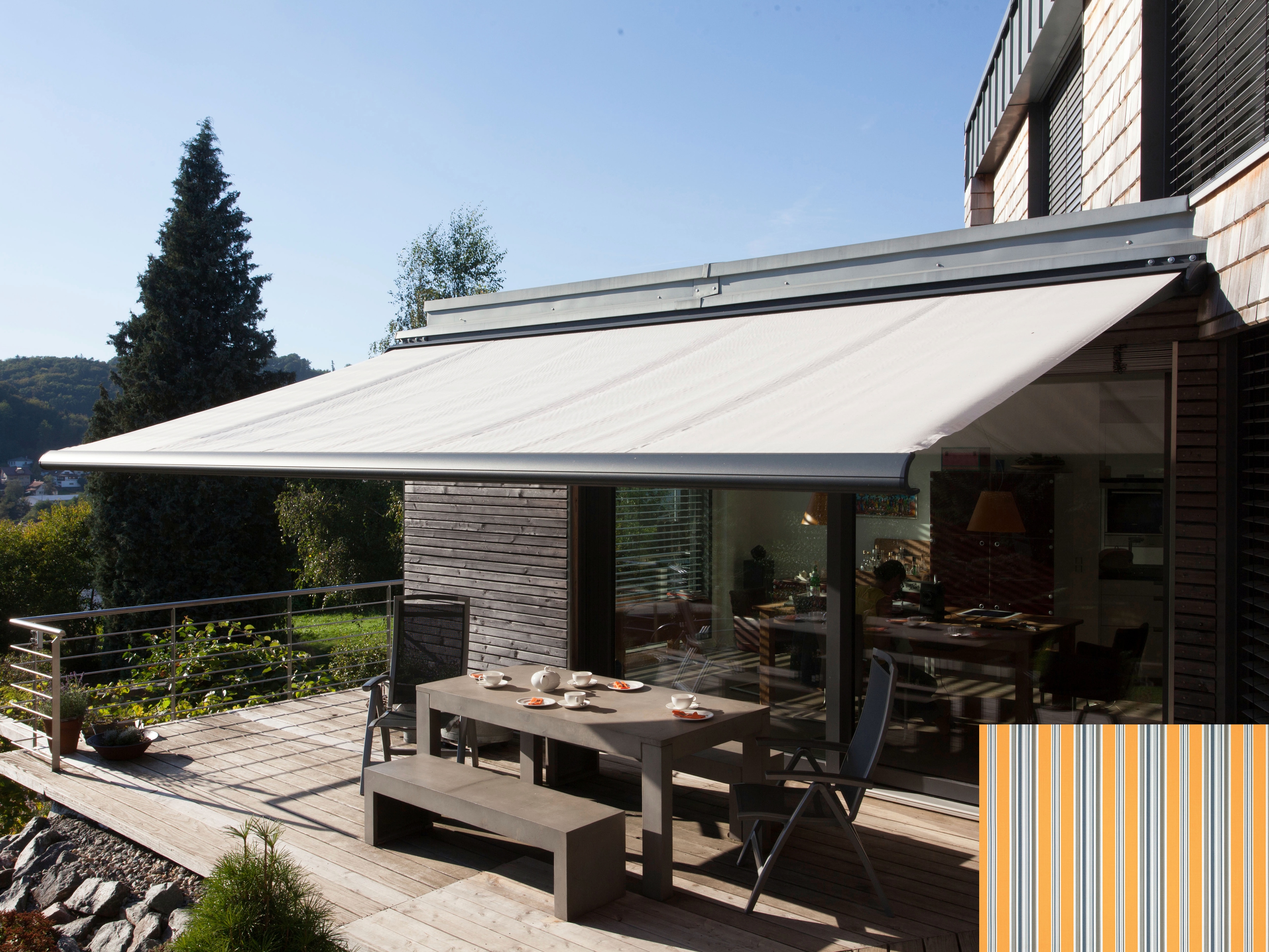 Wismar Kassettenmarkise »Classic S-Compact« Breite: 300 cm, Ausfall: 200 cm in bunt