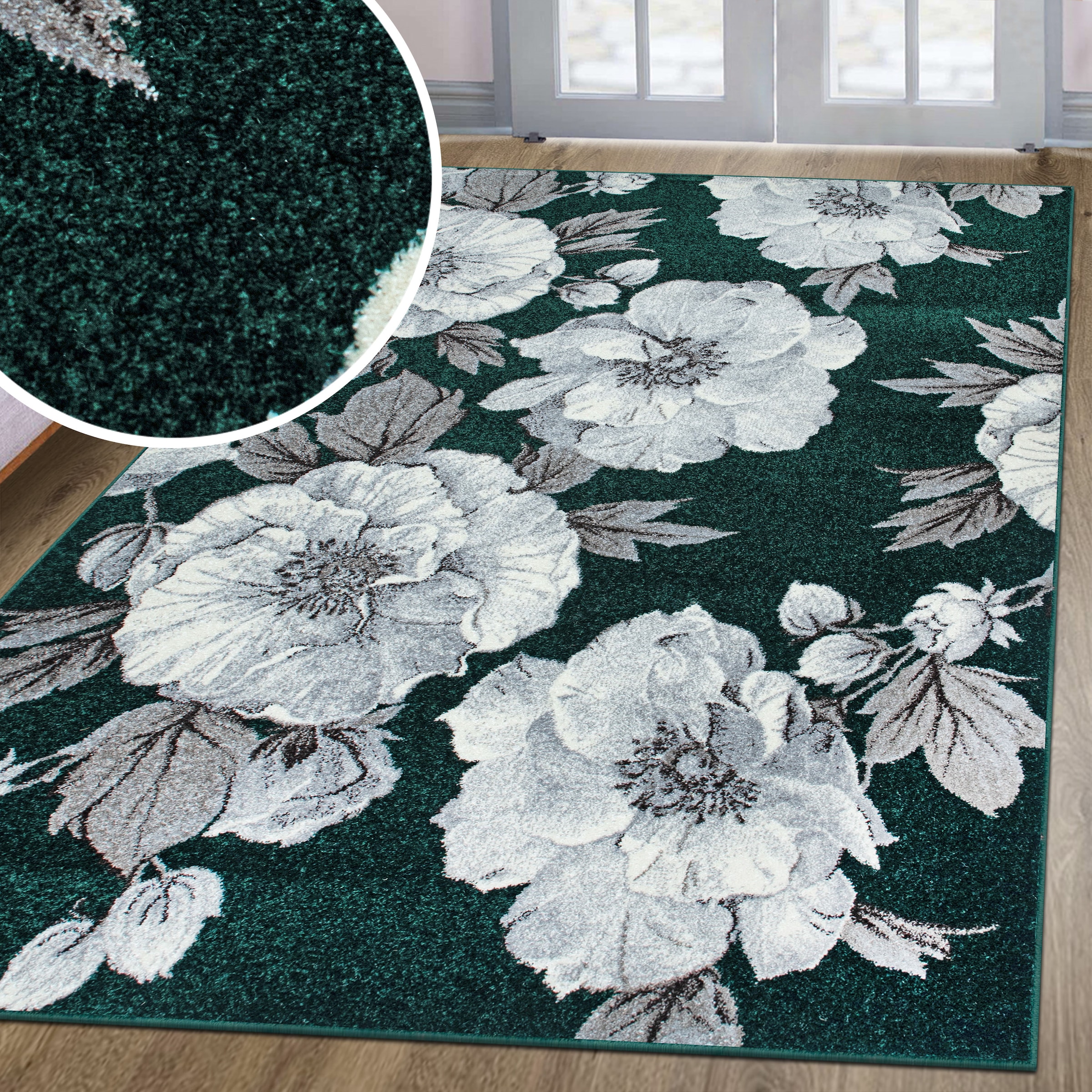 OTTO home Teppich »Florent, Blumen Design, Vintage« rechteckig 9 mm Höhe Floral, detailreiche Blüten, Botanical, elegant, Wohnzimmer