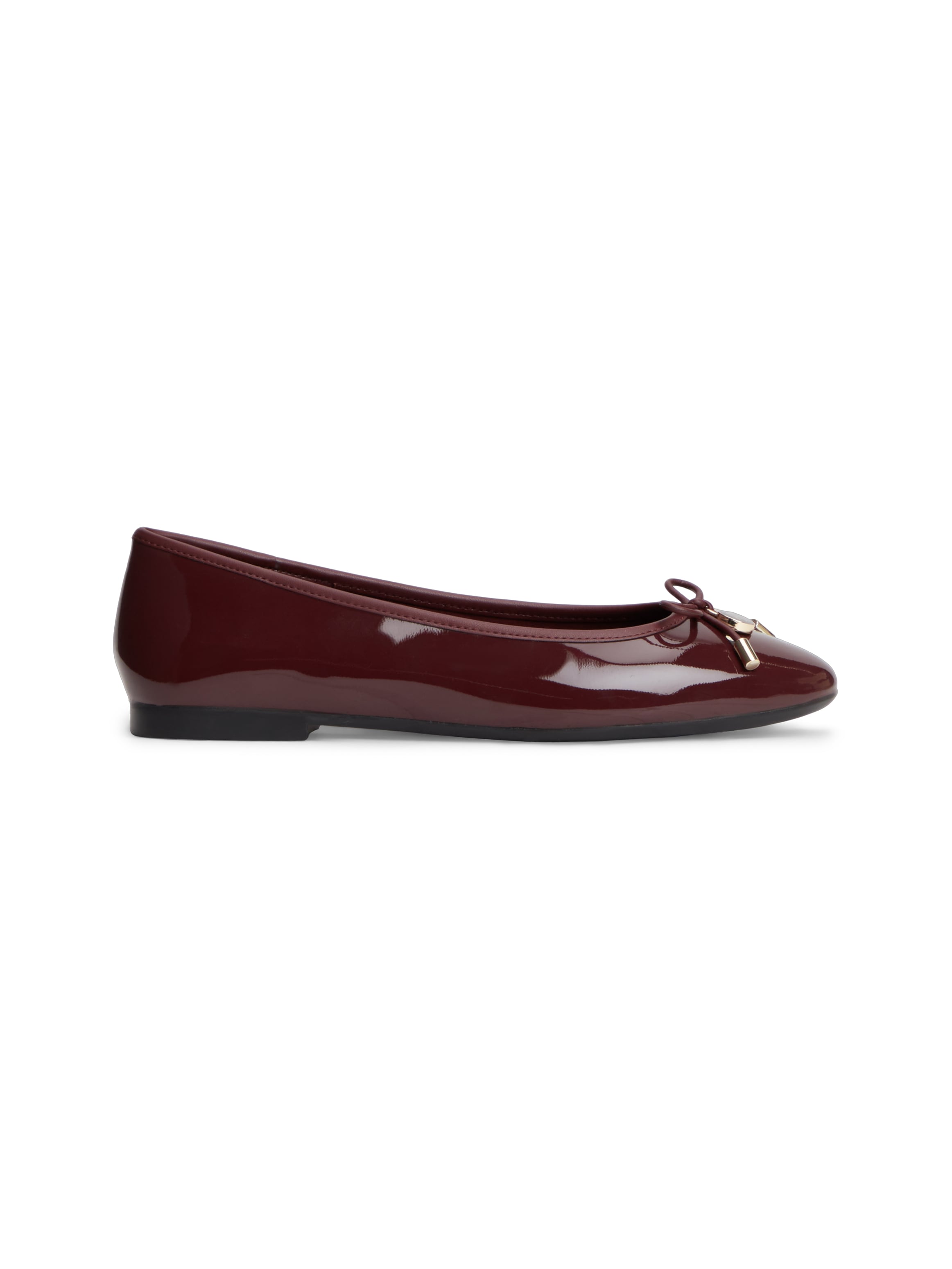 Tommy Hilfiger Ballerina »TH CHARM PATENT BALLERINA«  Businessschuh, Schlupfschuh goldfb. TH-Schmuckelement, schmale Form